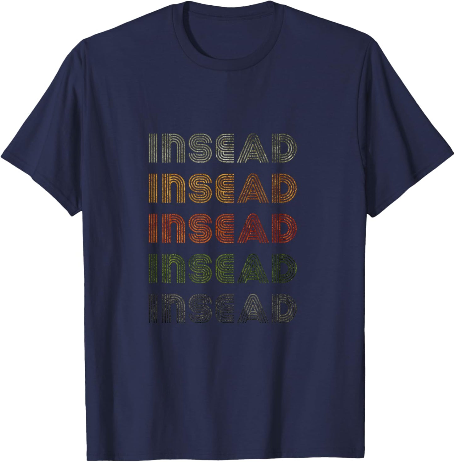 Love Heart Insead Grunge Vintage Style Black Insead T-Shirt - T-Shirt | Navy