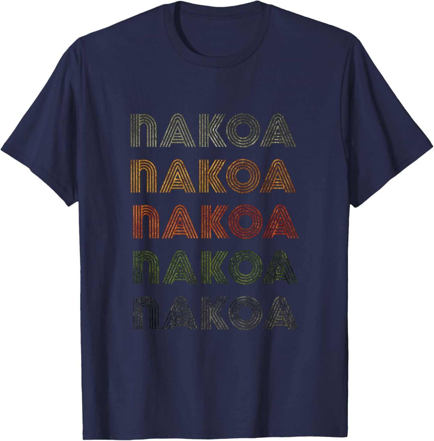 Love Heart Nakoa Grunge Vintage Style Black Nakoa T-Shirt - T-Shirt | Navy
