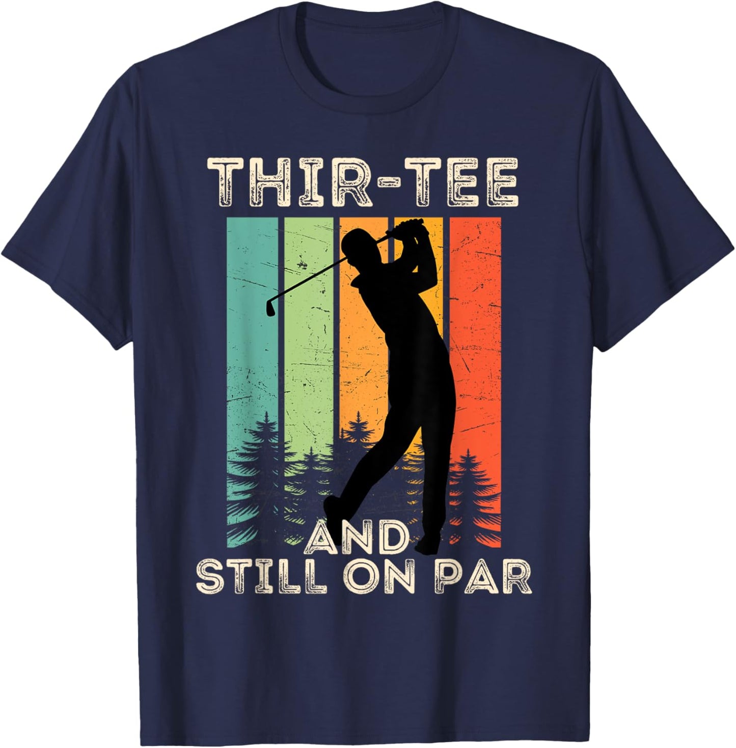 Retro Vintage Funny Golfer Gifts - 30th Birthday Golf T-Shirt - T-Shirt | Navy