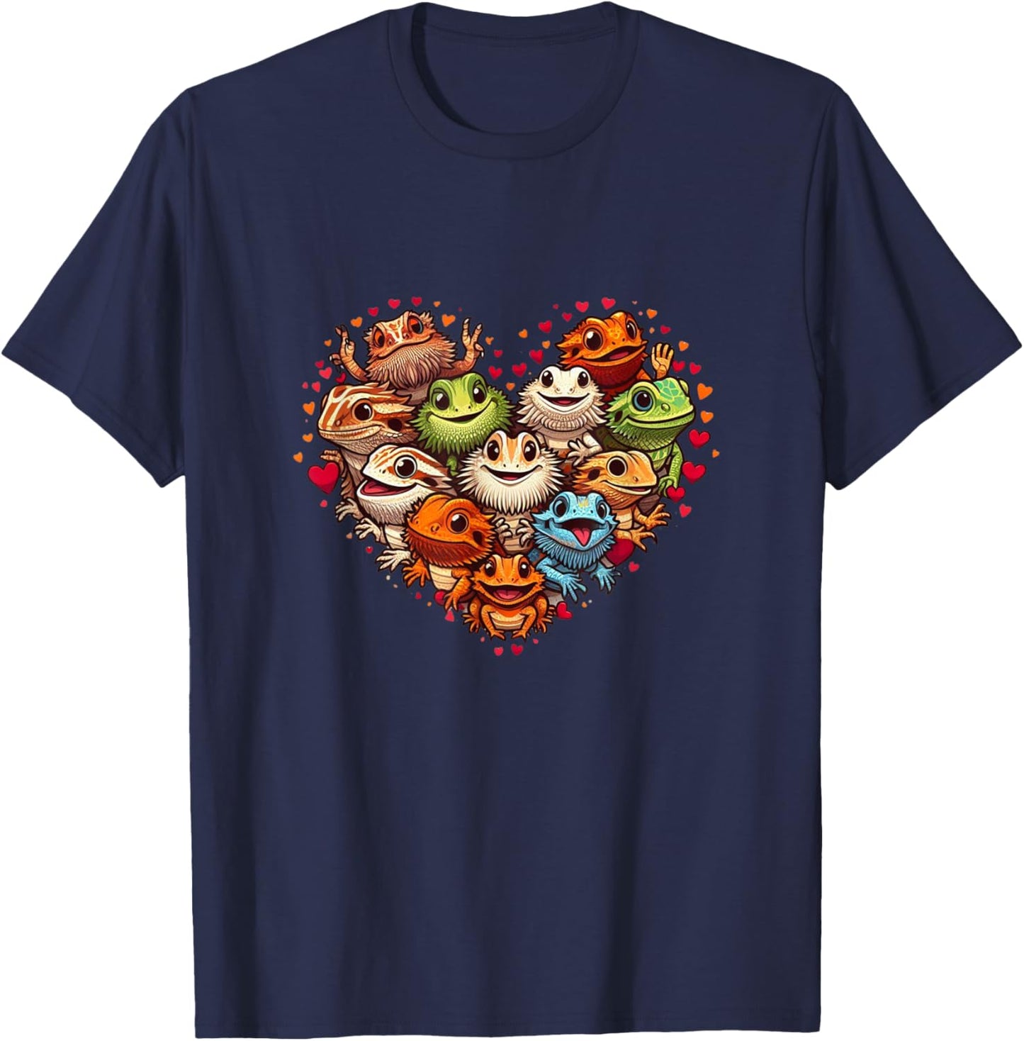 Bearded Dragon Shirt Pogona Reptile Bearded Dragons T-Shirt - T-Shirt | Navy