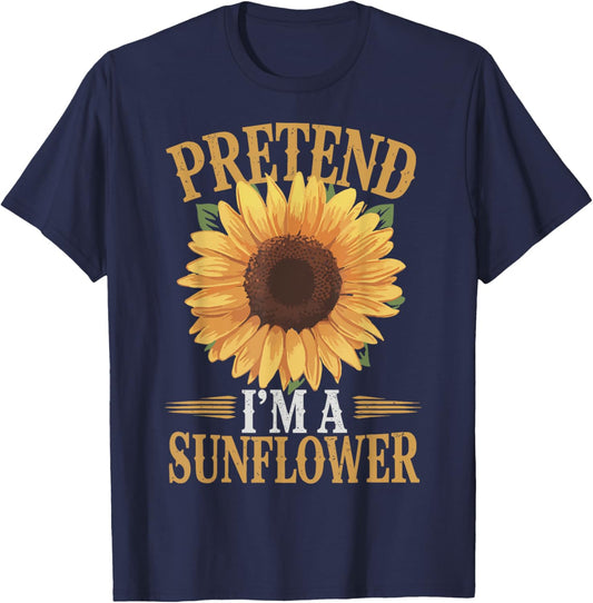 Pretend Im A Sunflower T-Shirt - T-Shirt | Navy