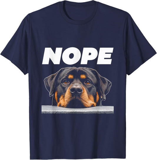 Nope Rottweiler Dog Rottie Face Sarcastic Dog Lover Rottweil Women T-Shirt - T-Shirt | Navy