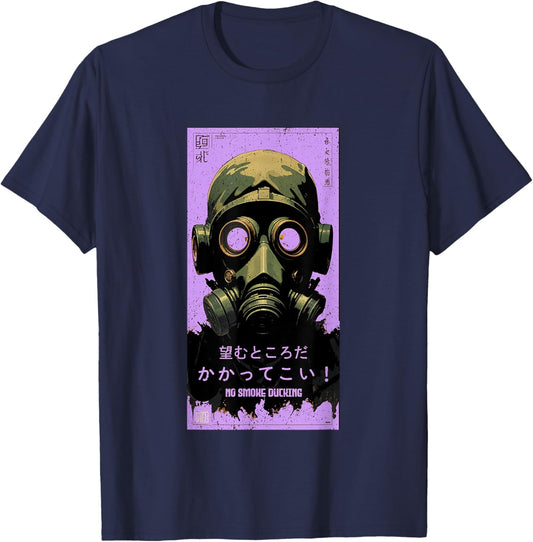Violet Purple No Smoke Ducking Light Purple Color Graphic T-Shirt - T-Shirt | Navy