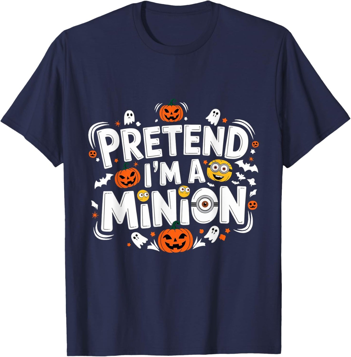 Pretend I'm A Minion Costume Party Funny Halloween Minion T-Shirt - T-Shirt | Navy