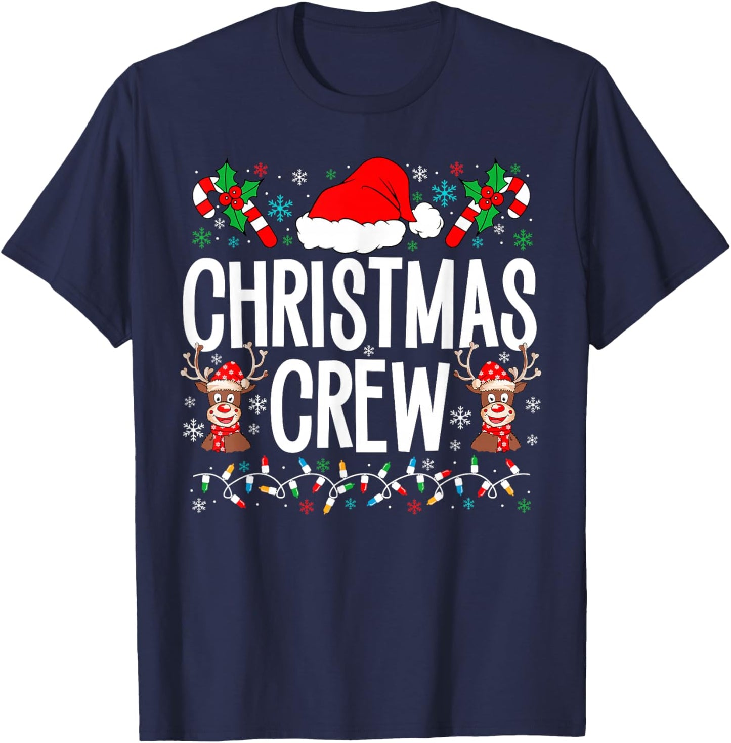 Christmas Crew Family Matching Xmas Toddler Kid Boy Girl T-Shirt - T-Shirt | Navy