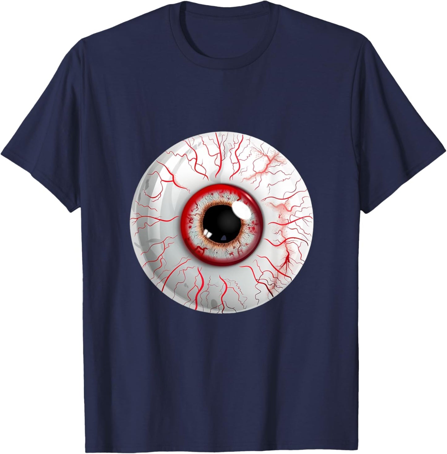 Halloween Eyeball Creepy Funny Lazy Halloween Costume T-Shirt - T-Shirt | Navy