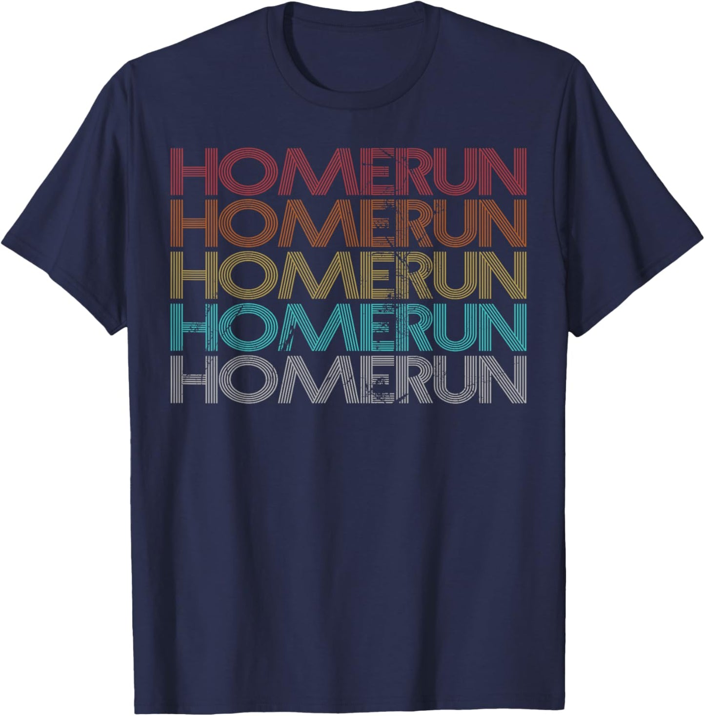 Retro Vintage Homerun T-Shirt - T-Shirt | Navy