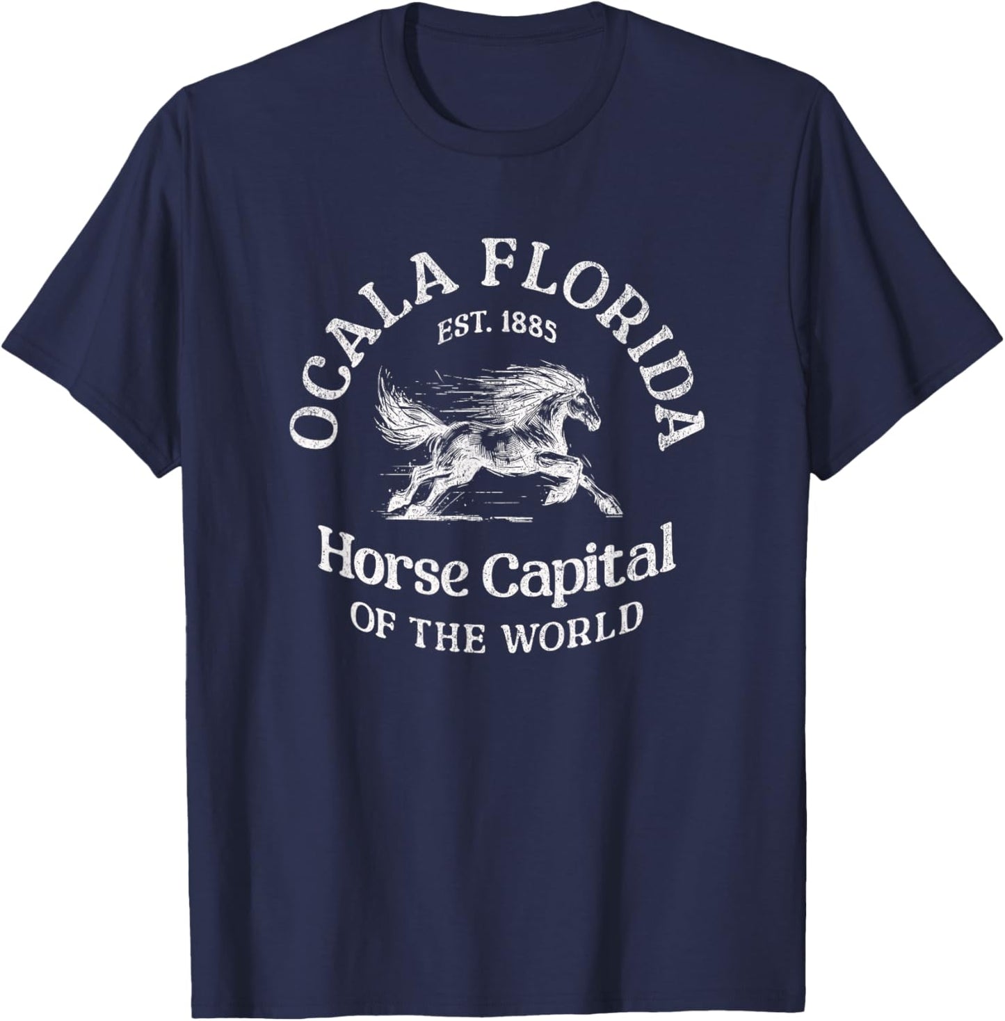 Ocala Florida Horse T-Shirt - T-Shirt | Navy