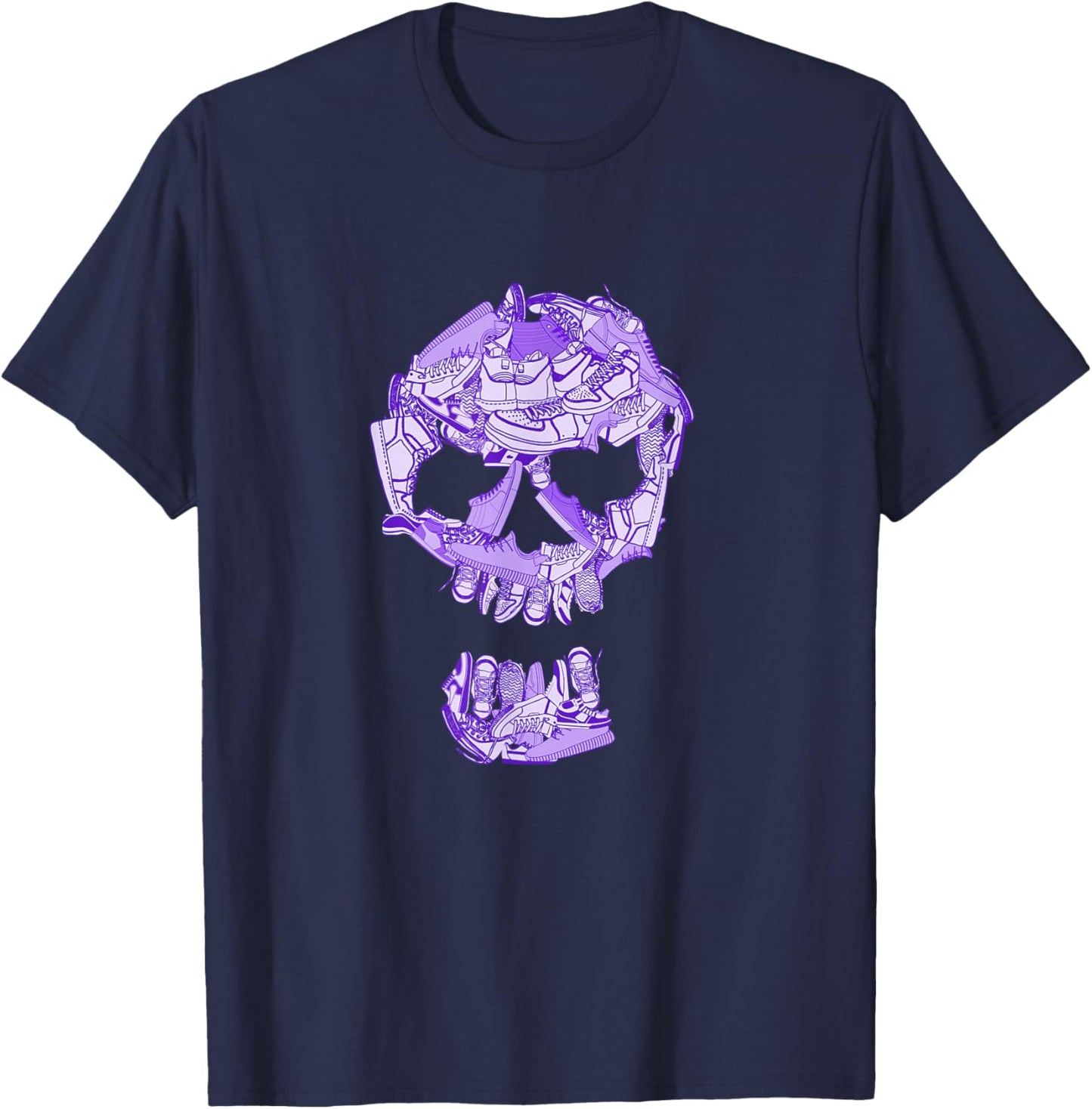 Light Purple Big Ol' Sneaker Head Violet Light Purple T-Shirt - T-Shirt | Navy