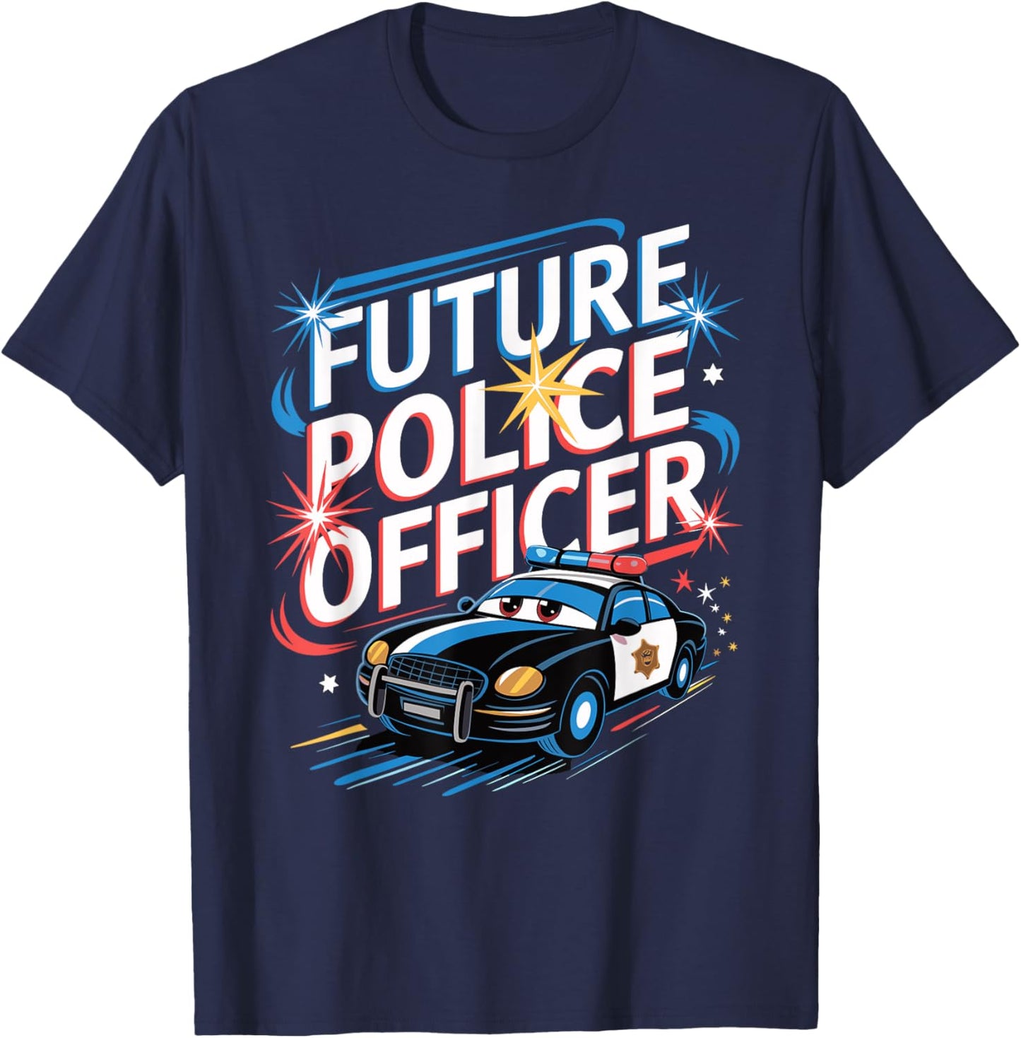 Wee Woo Police Car Police Costume Future Police Officer T-Shirt - T-Shirt | Navy