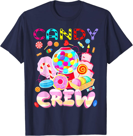 Candy Land Candy Crew Party Halloween Costumes Adult Women T-Shirt - T-Shirt | Navy