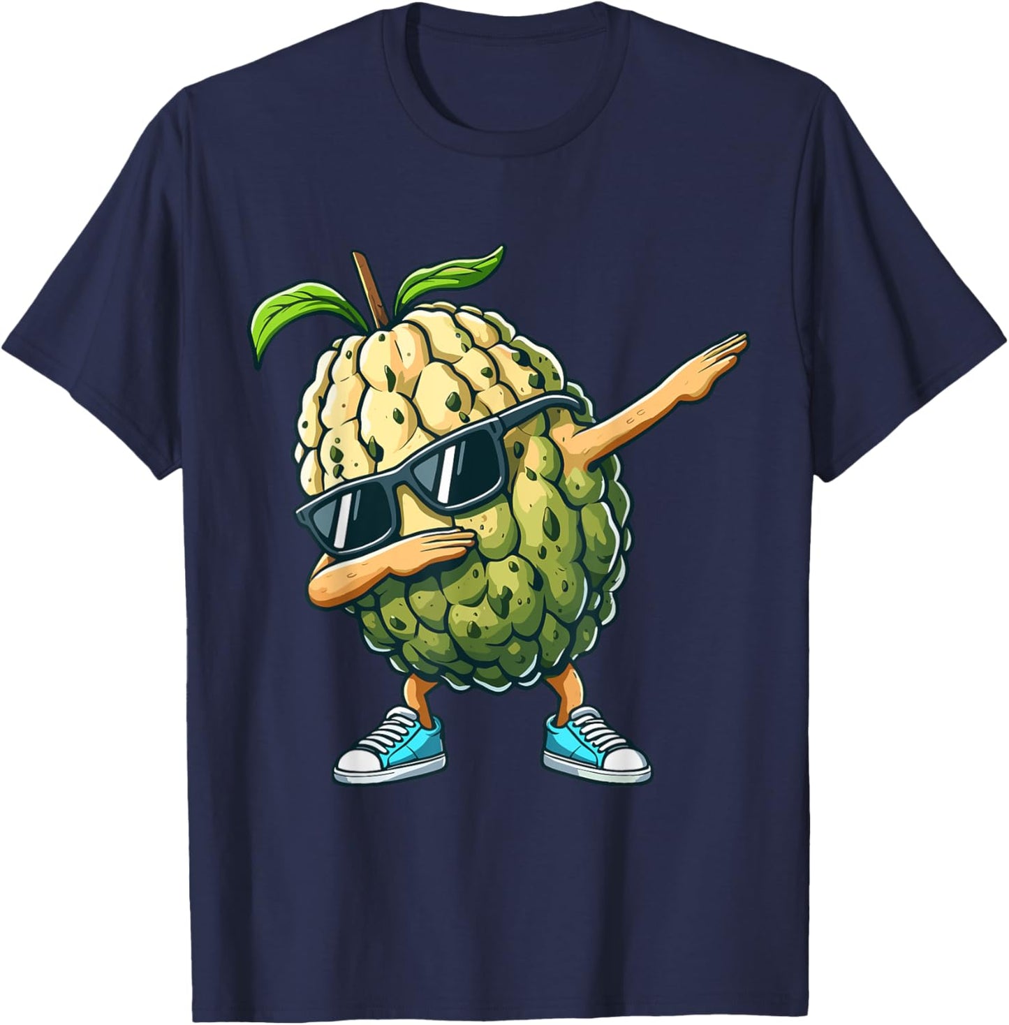 Cherimoya Dabbing Dance Sunglasses Fruit Lovers T-Shirt - T-Shirt | Navy