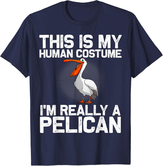 Cool Pelican Costume Women Kids Pelican Bird Pelican T-Shirt - T-Shirt | Navy