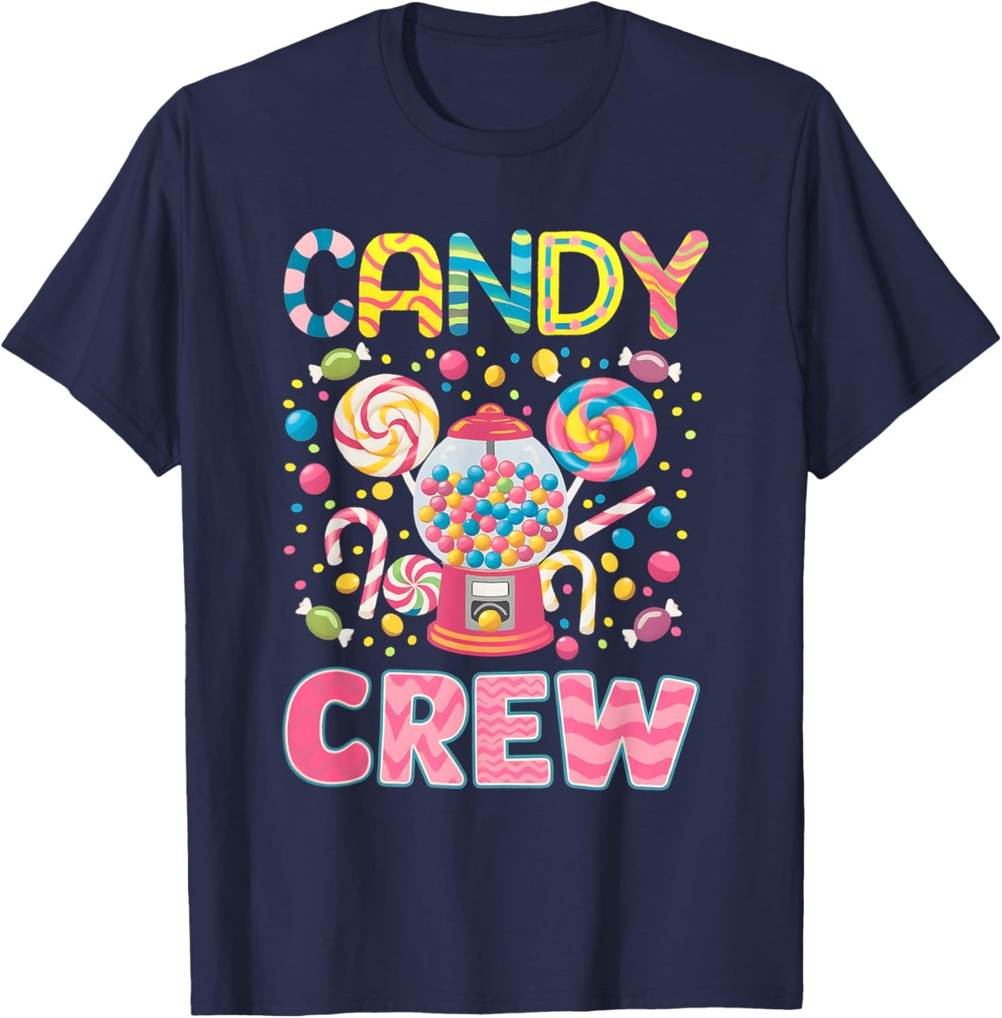 Candy Crew Decorations Sweetie Candy Squad Candy Halloween T-Shirt - T-Shirt | Navy