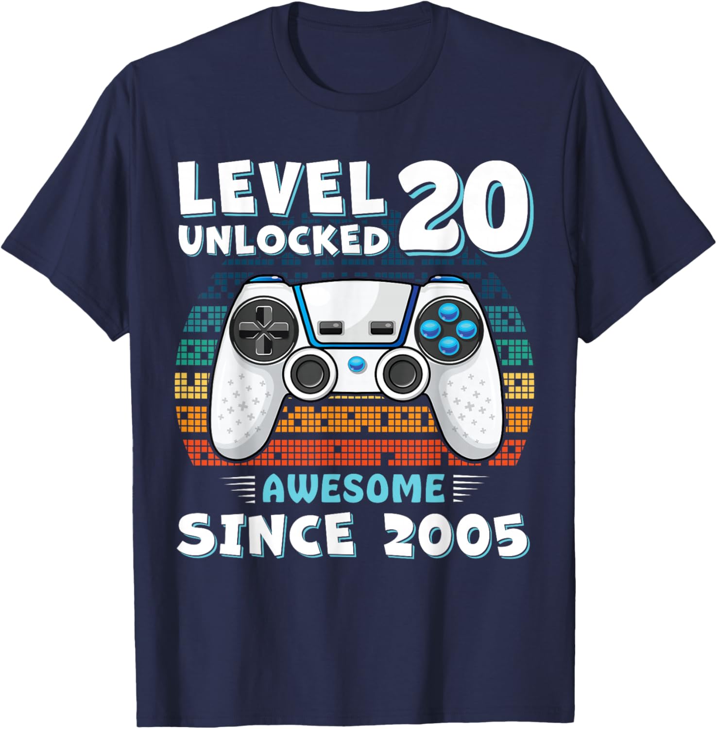 20 Year Birthday Decorations Men Gag 20yr 2005 20th Birthday T-Shirt - T-Shirt | Navy