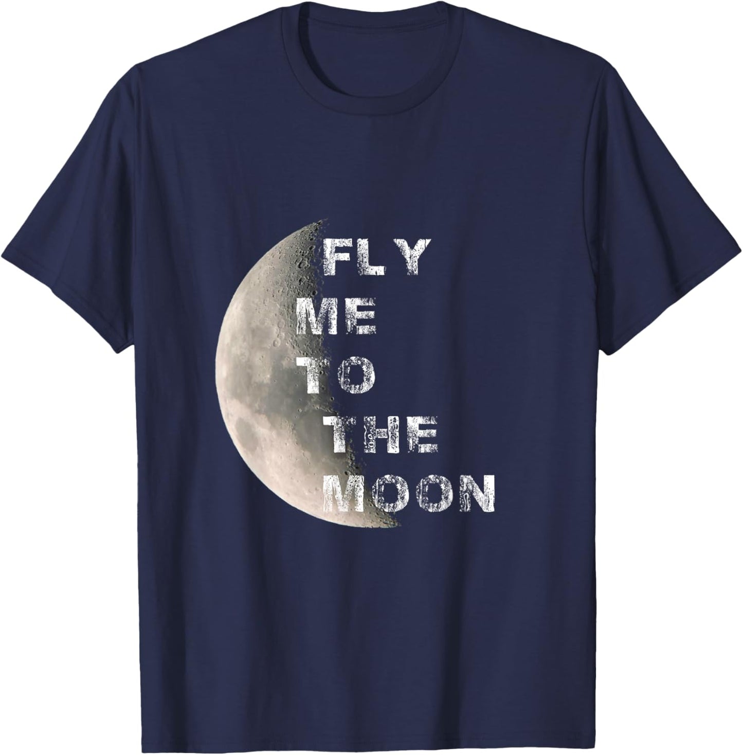 Fly Me to the Moon Space T-Shirt - T-Shirt | Navy