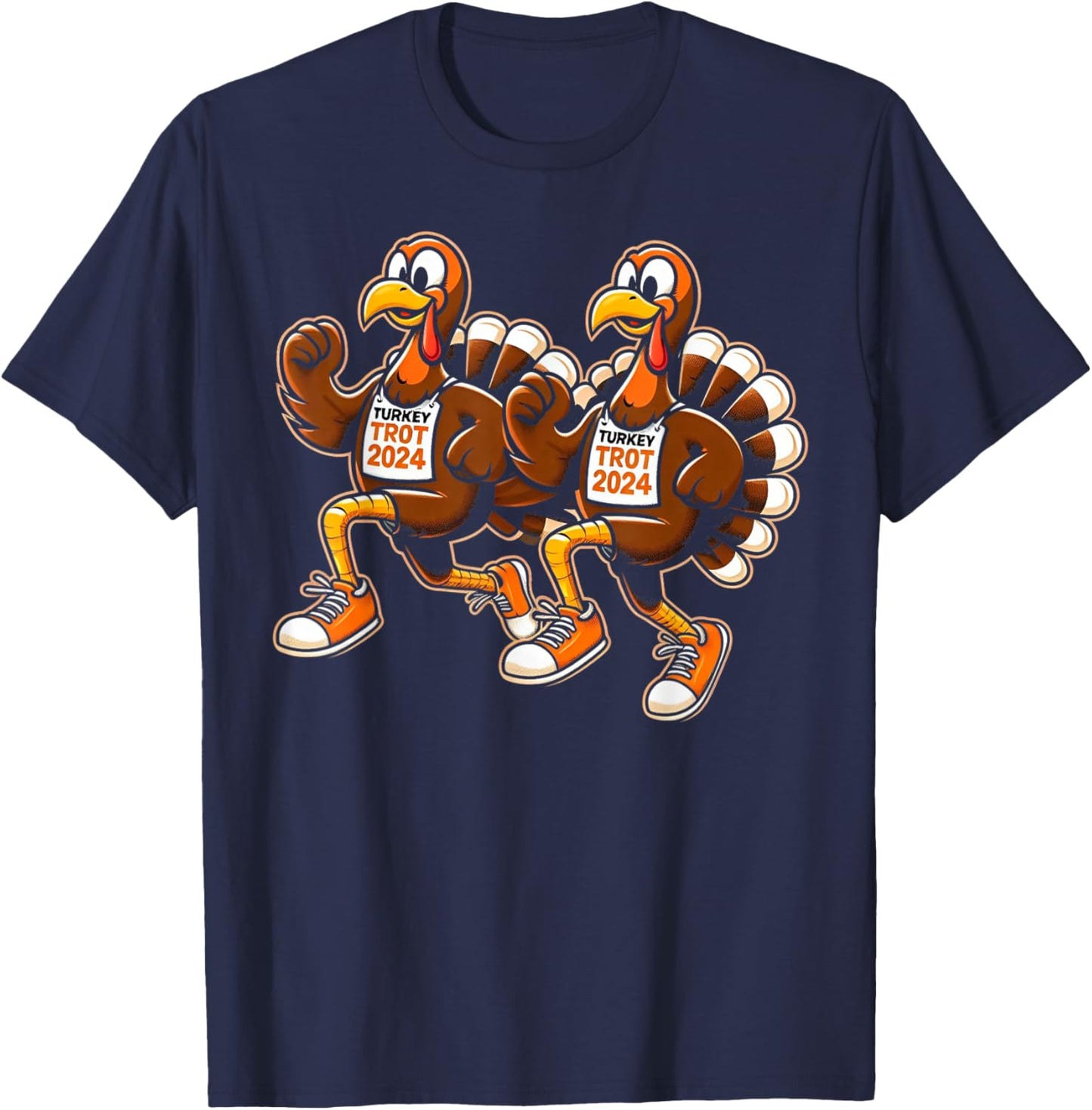 Thanksgiving Turkey Running Outfit Gear Costume Turkey Trot T-Shirt - T-Shirt | Navy