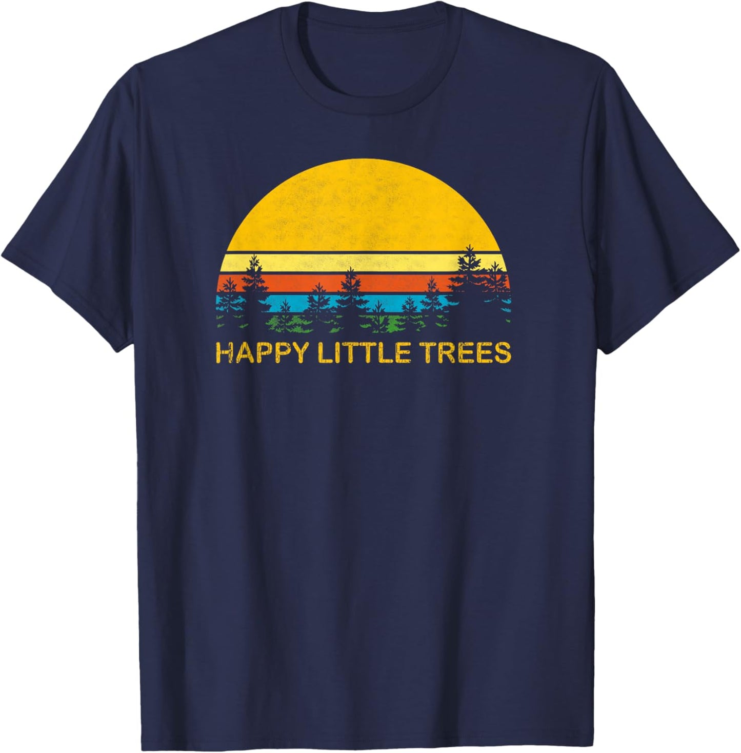 Happy Little Trees Vintage T-Shirt - T-Shirt | Navy