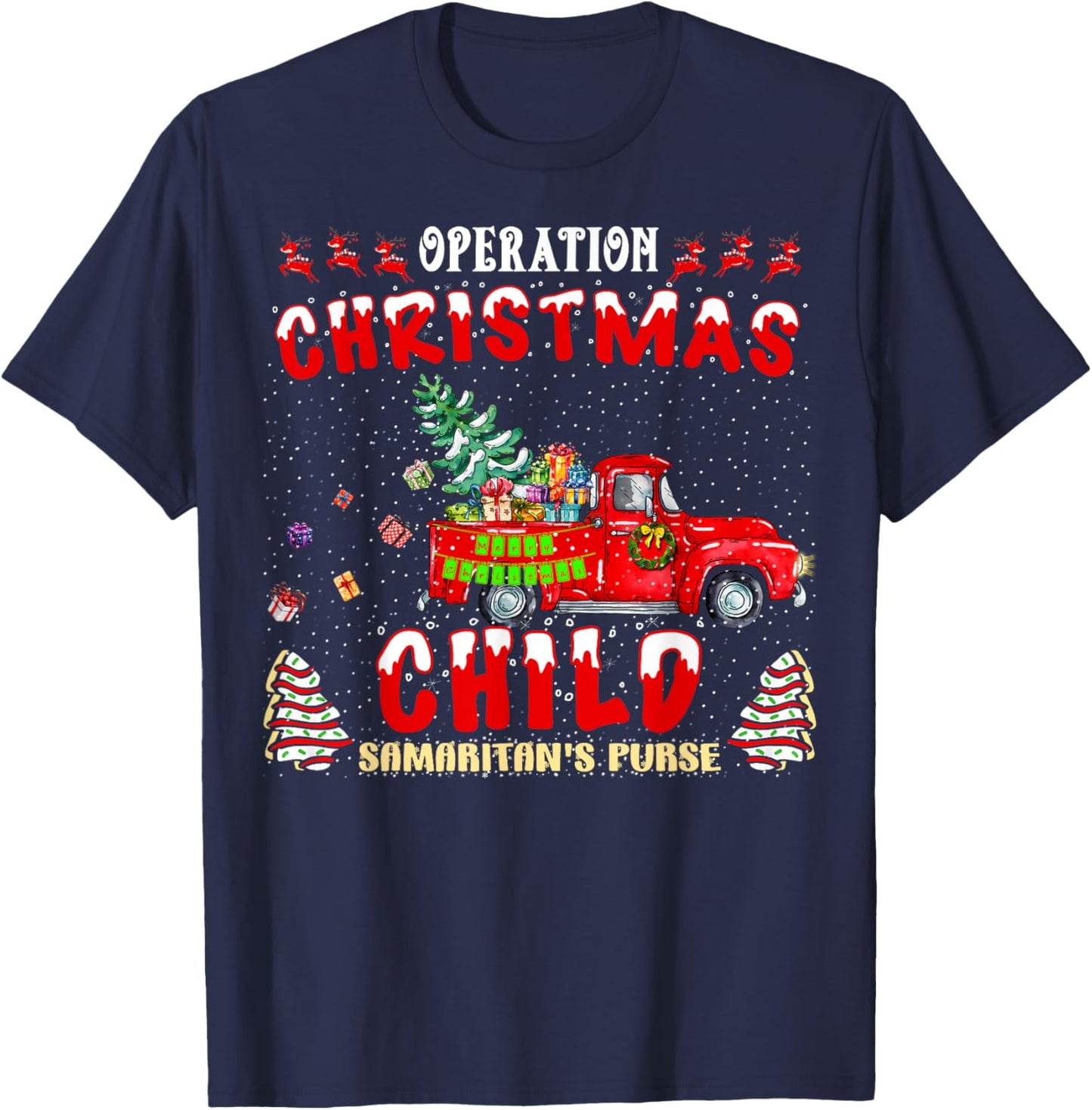 Operation Christmas Child Funny Family Matching Xmas T-Shirt - T-Shirt | Navy