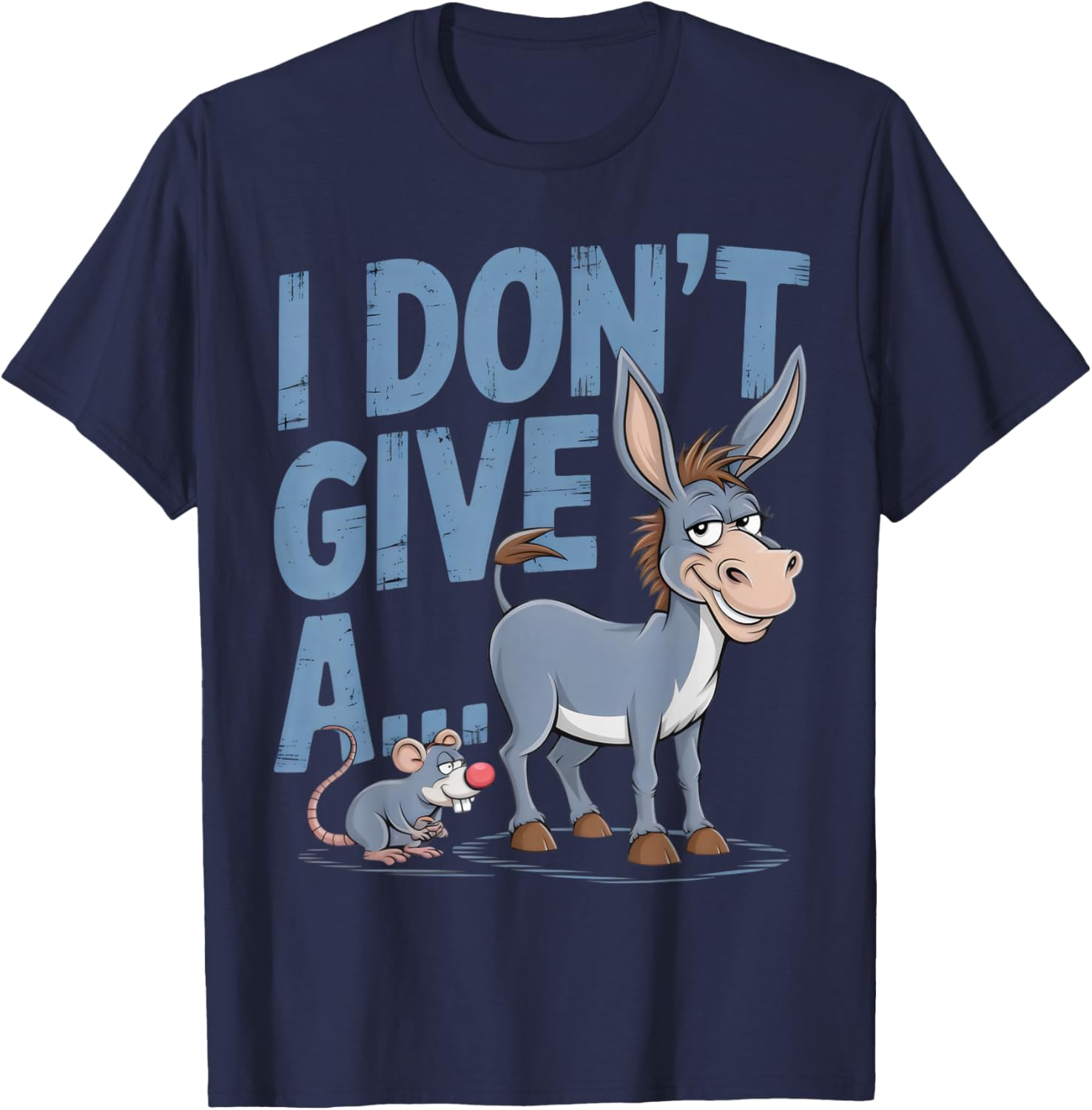THE FUNNIEST MERCH I Don't Give A Rats Ass Adults T-Shirt - T-Shirt | Navy