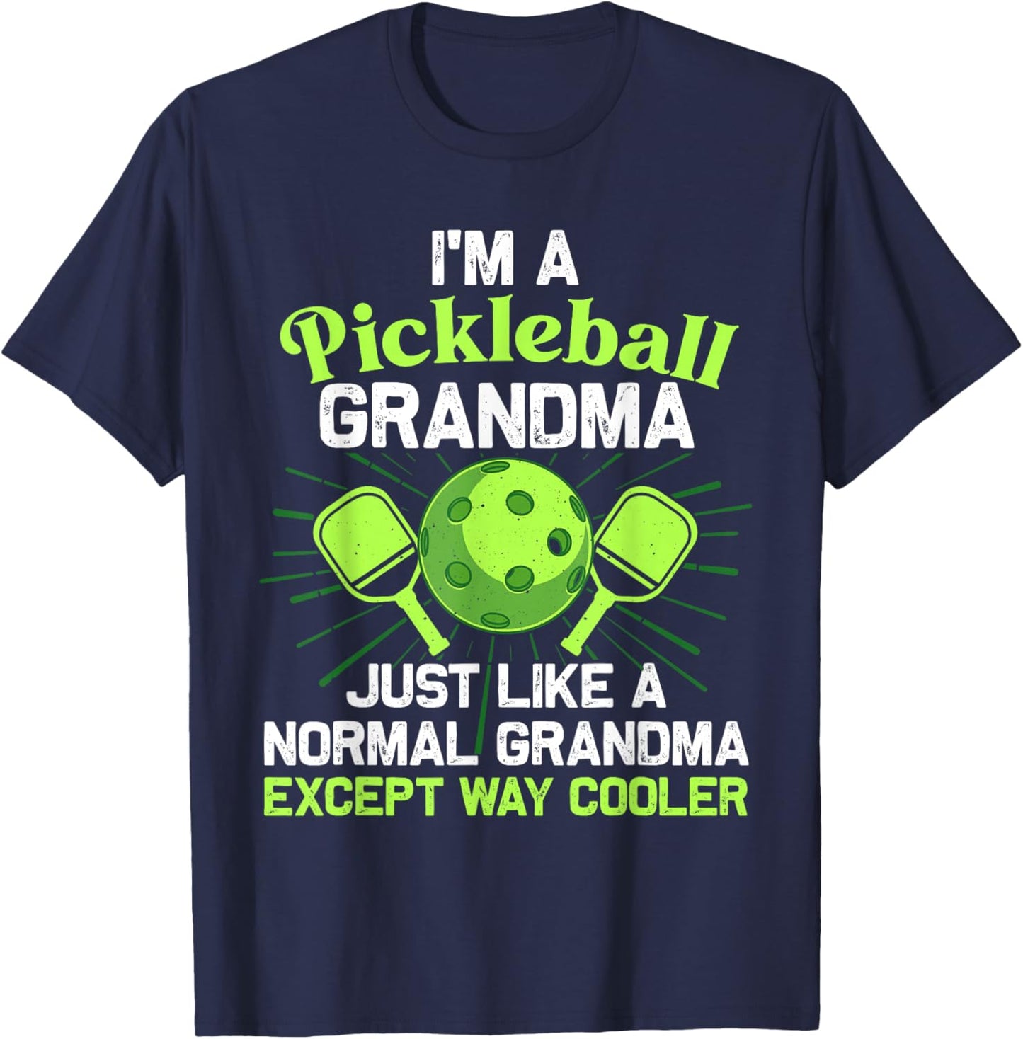 Pickleball Design For Grandma Women Girls Pickle Ball Player T-Shirt - T-Shirt | Navy