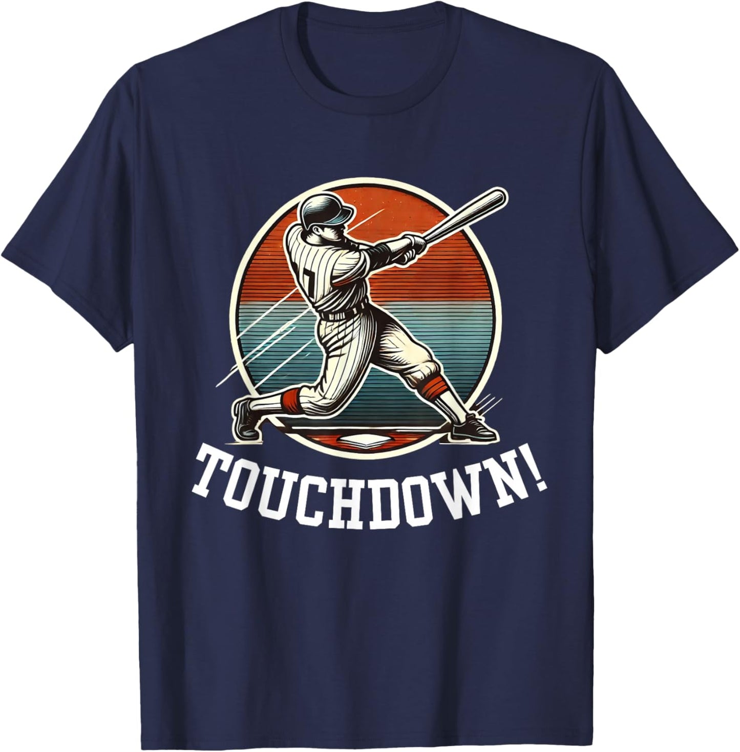 Touchdown Homerun Sports Mash Up Football Baseball Funny T-Shirt - T-Shirt | Navy