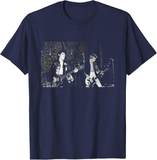 Stiff Little Fingers Punk Band Live By Virgina Turbett T-Shirt - T-Shirt | Navy