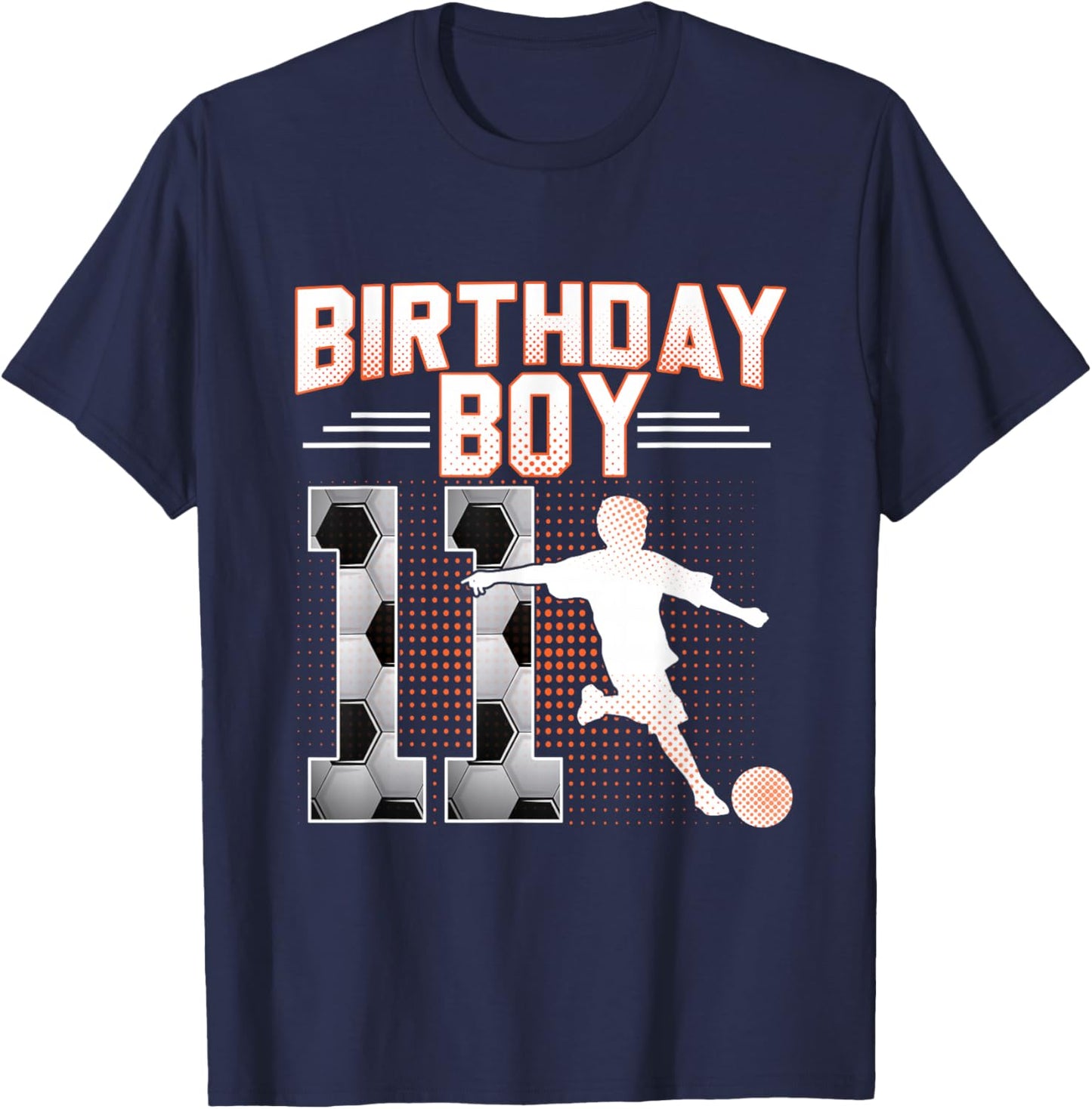 Soccer Birthday Boy 11th Birthday 11 Years Old Sport Kids T-Shirt - T-Shirt | Navy