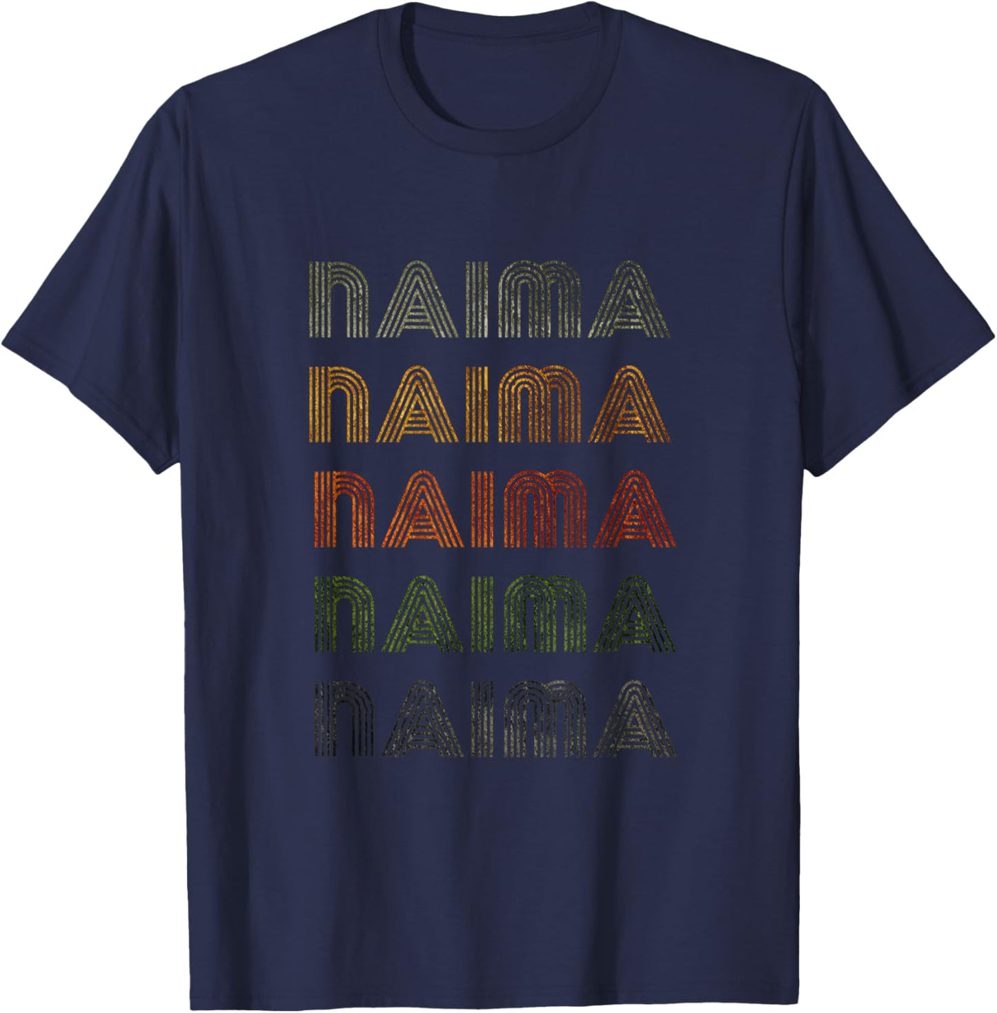 Love Heart Naima Grunge Vintage Style Black Naima T-Shirt - T-Shirt | Navy