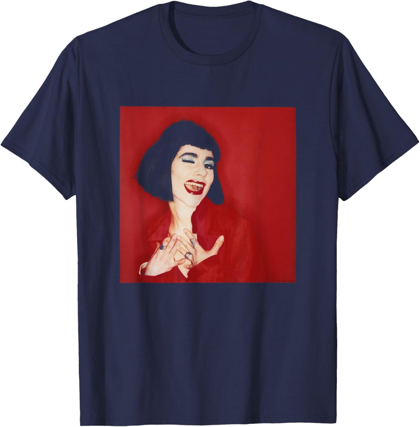 PJ Harvey Red Portrait 1995 By Simon Fowler T-Shirt - T-Shirt | Navy