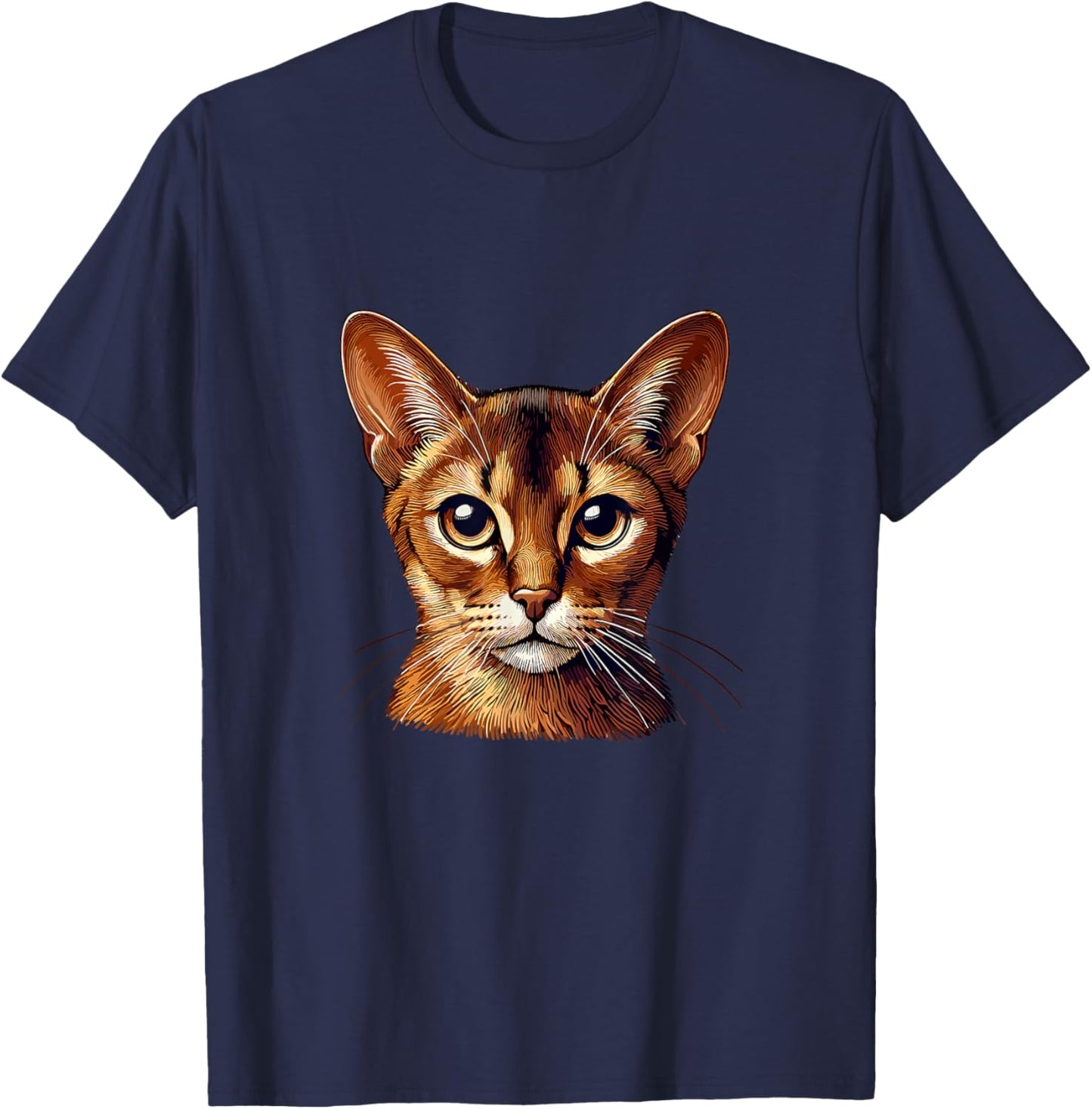 Cat Face - Abyssinian cat Women Kids T-Shirt - T-Shirt | Navy