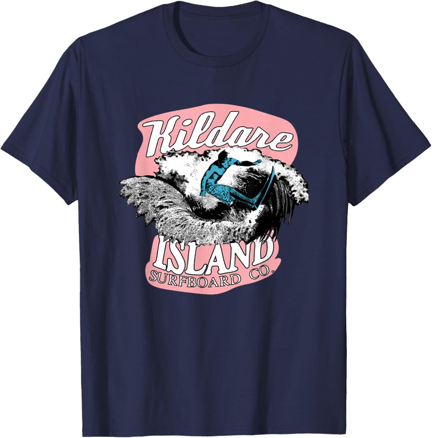 Outer Banks Kildare Island Surfboard Co. Retro Graphic T-Shirt - T-Shirt | Navy