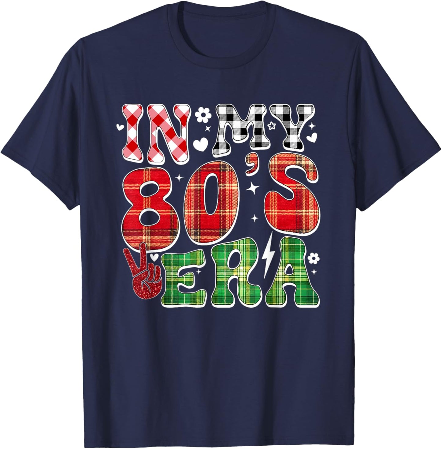 In My Eighties Era Funny 80th Birthday Party In My 80's Era T-Shirt - T-Shirt | Navy