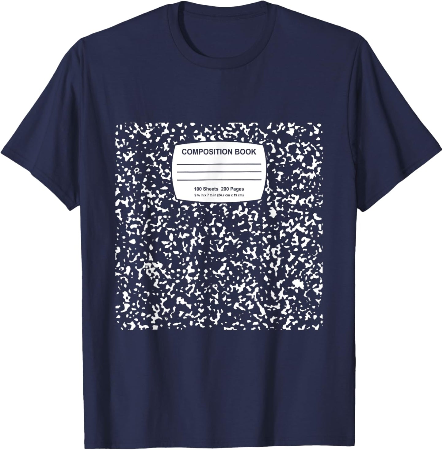 Composition Notebook Costume Teachers Matching Halloween T-Shirt - T-Shirt | Navy