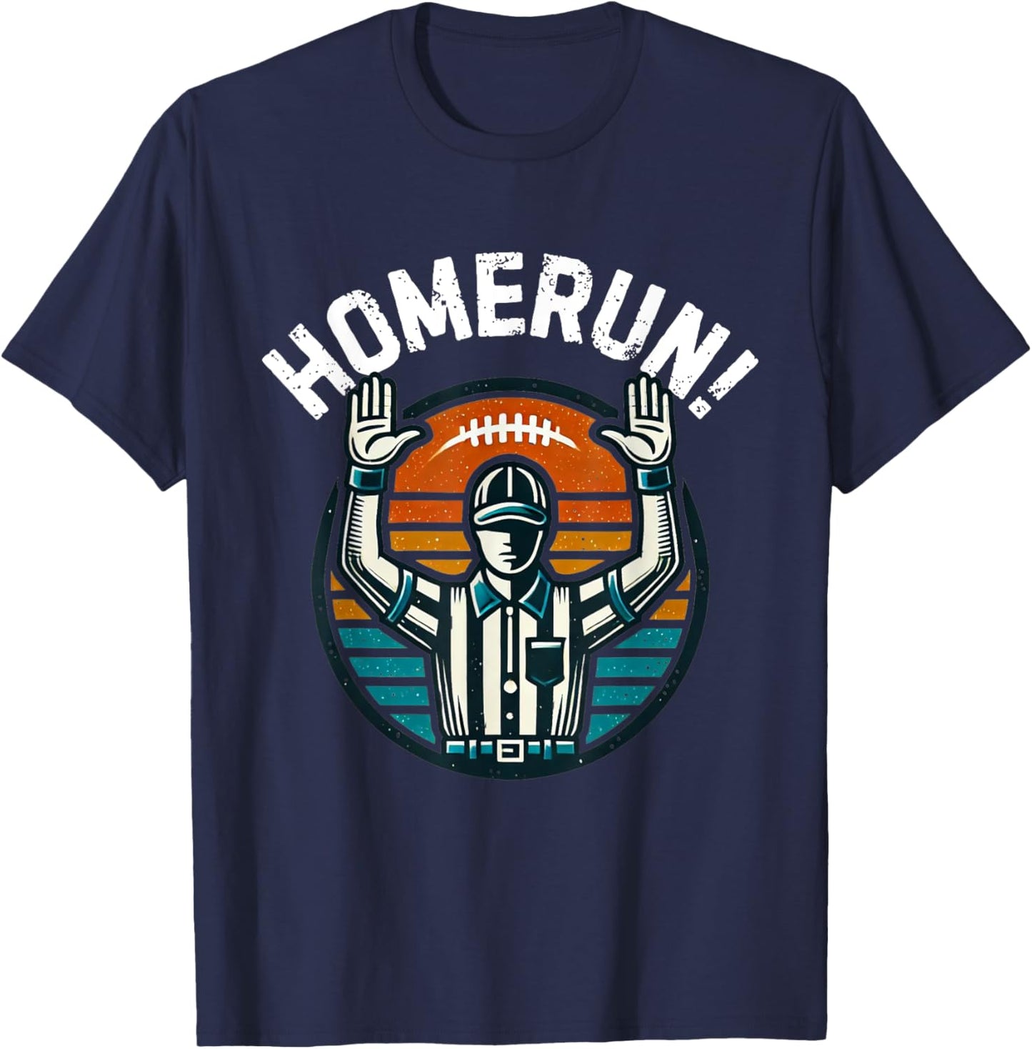 Homerun Touchdown Sports Mash Up Football Baseball Funny T-Shirt - T-Shirt | Navy