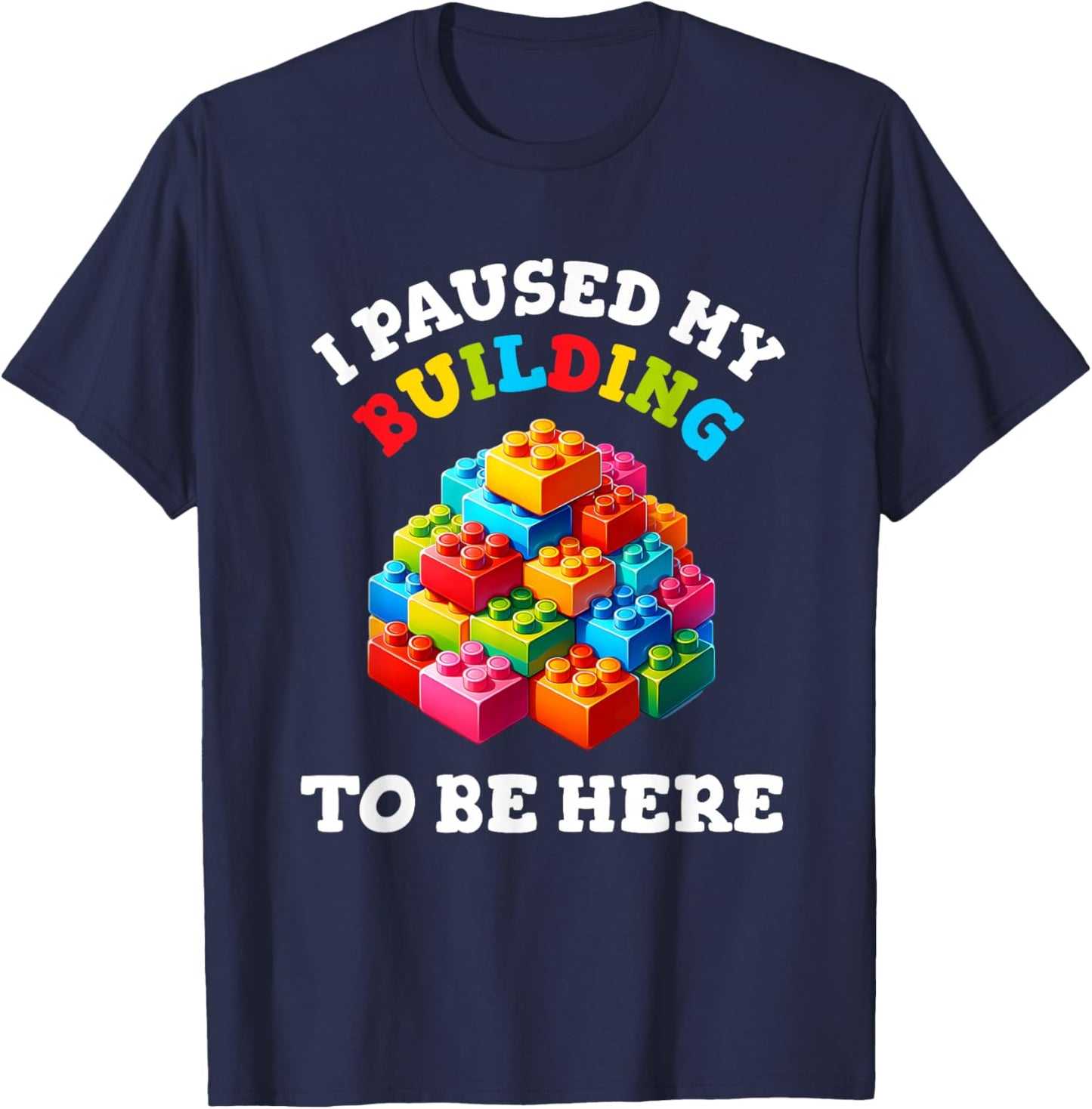 Building Brick Master Builder Matching Family Birthday Boys T-Shirt - T-Shirt | Navy