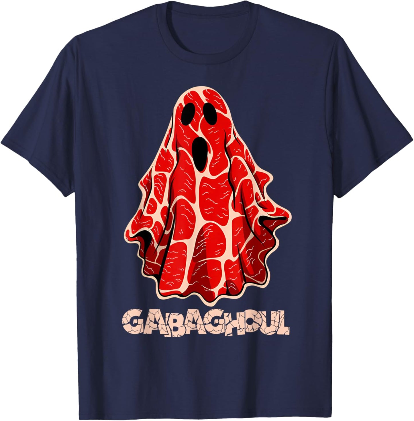 Gabaghoul Halloween Spooky Funny Slang Italian Ham Parody T-Shirt - T-Shirt | Navy
