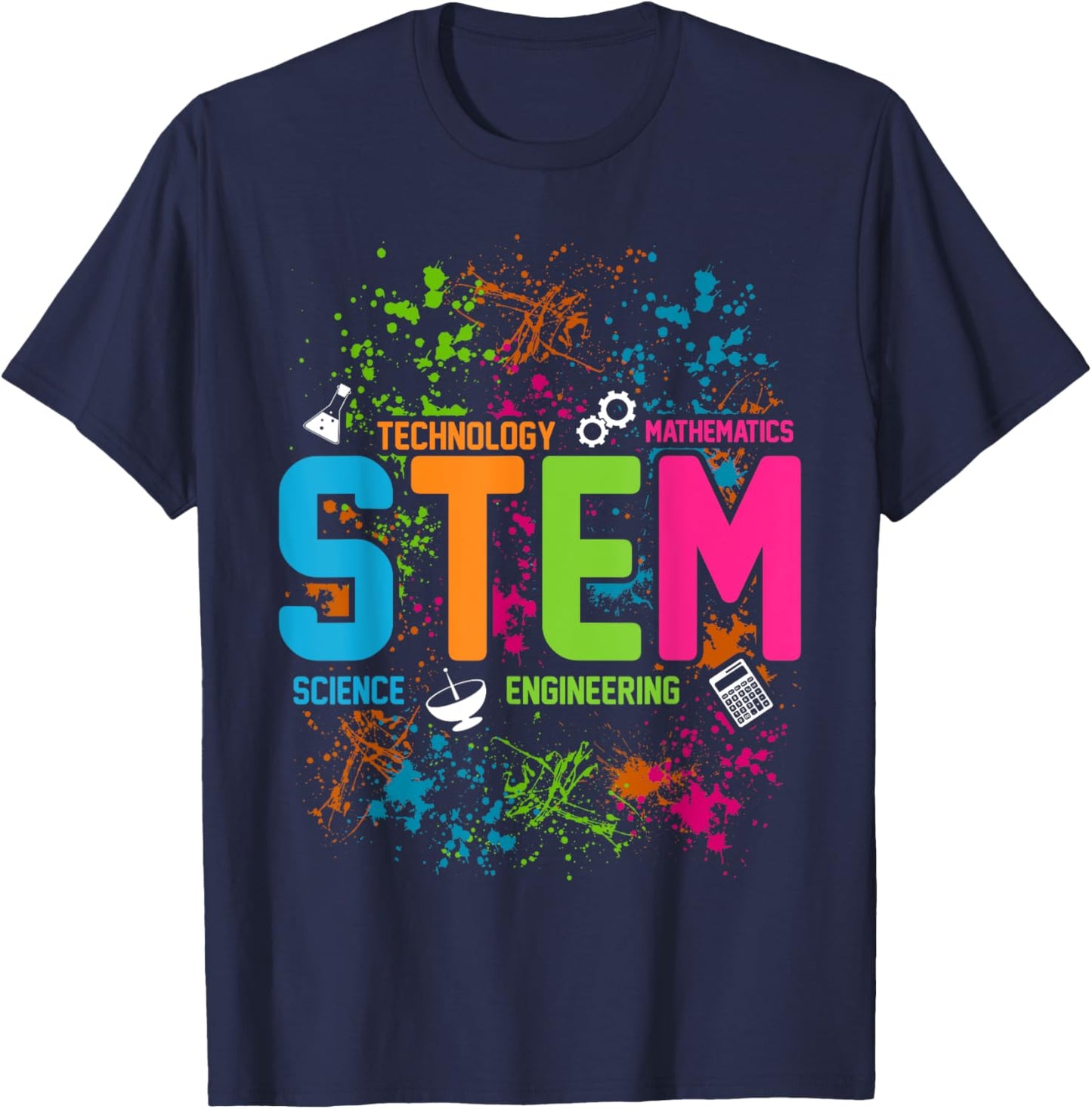 STEM Science Technology Engineering Math School T-Shirt - T-Shirt | Navy