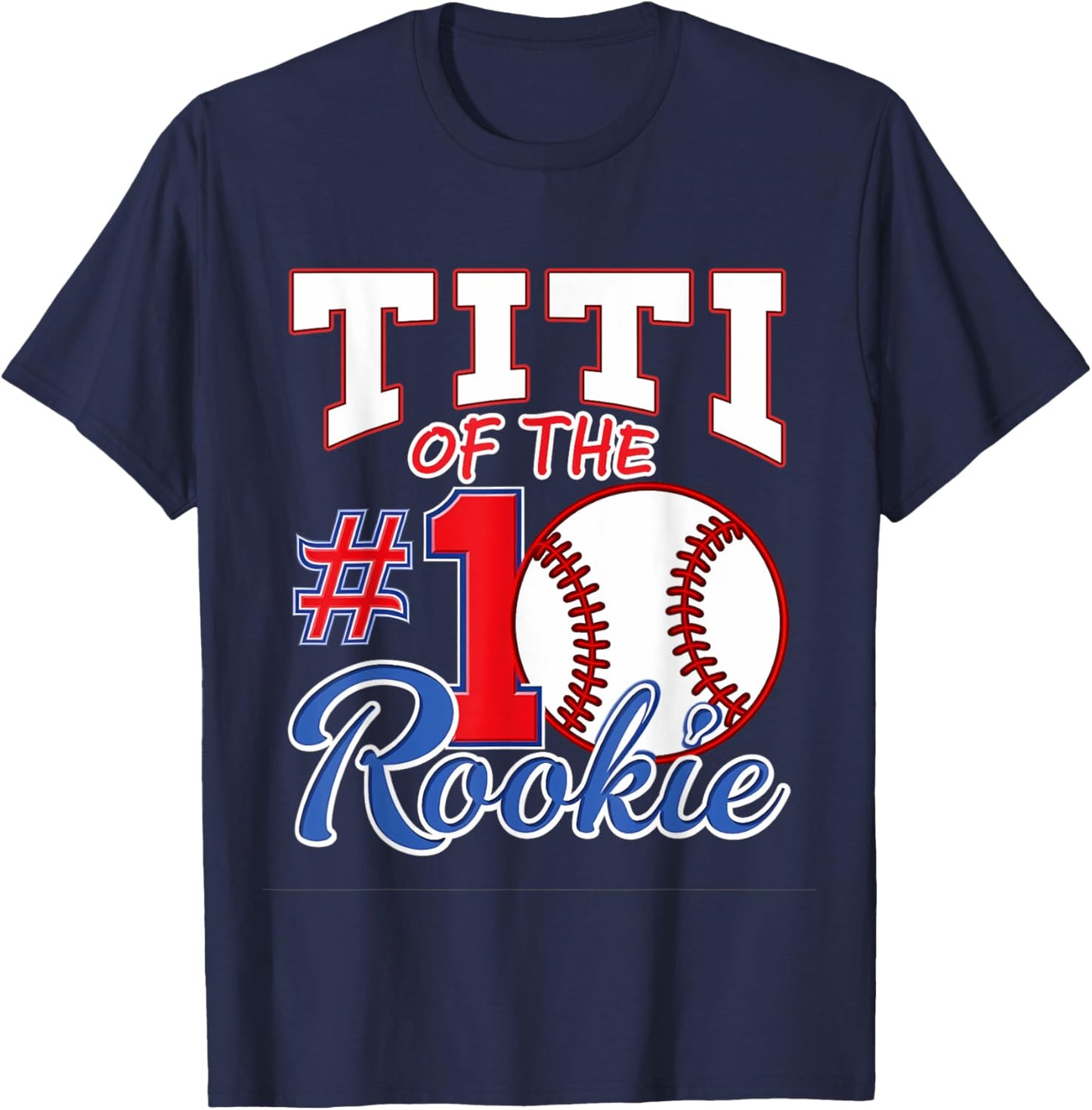 Retro Aunt Titi Of The Number 1 Rookie Baseball T-Shirt - T-Shirt | Navy