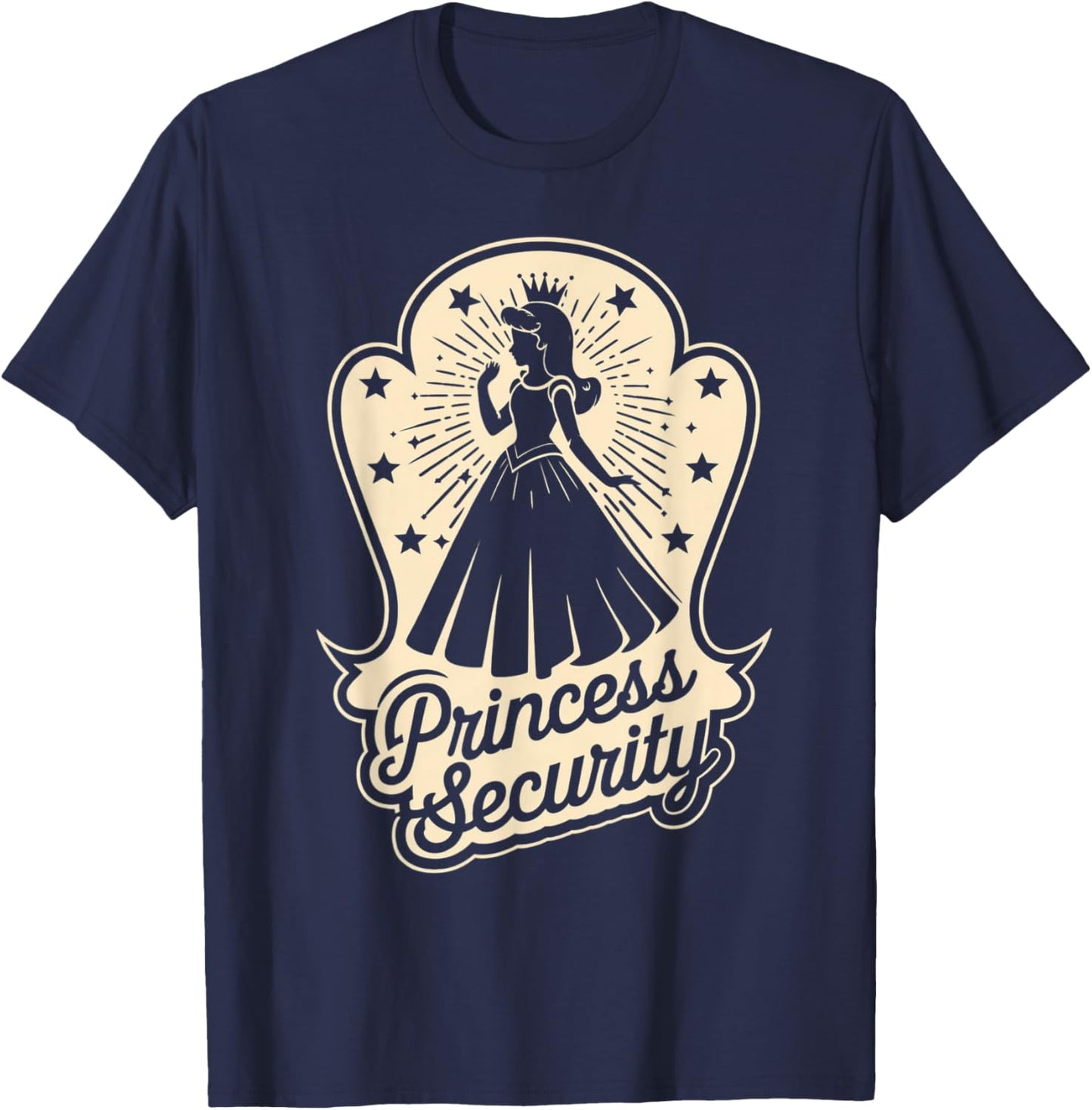 Princess Security Costume Cute Princess Girls Birthday T-Shirt - T-Shirt | Navy