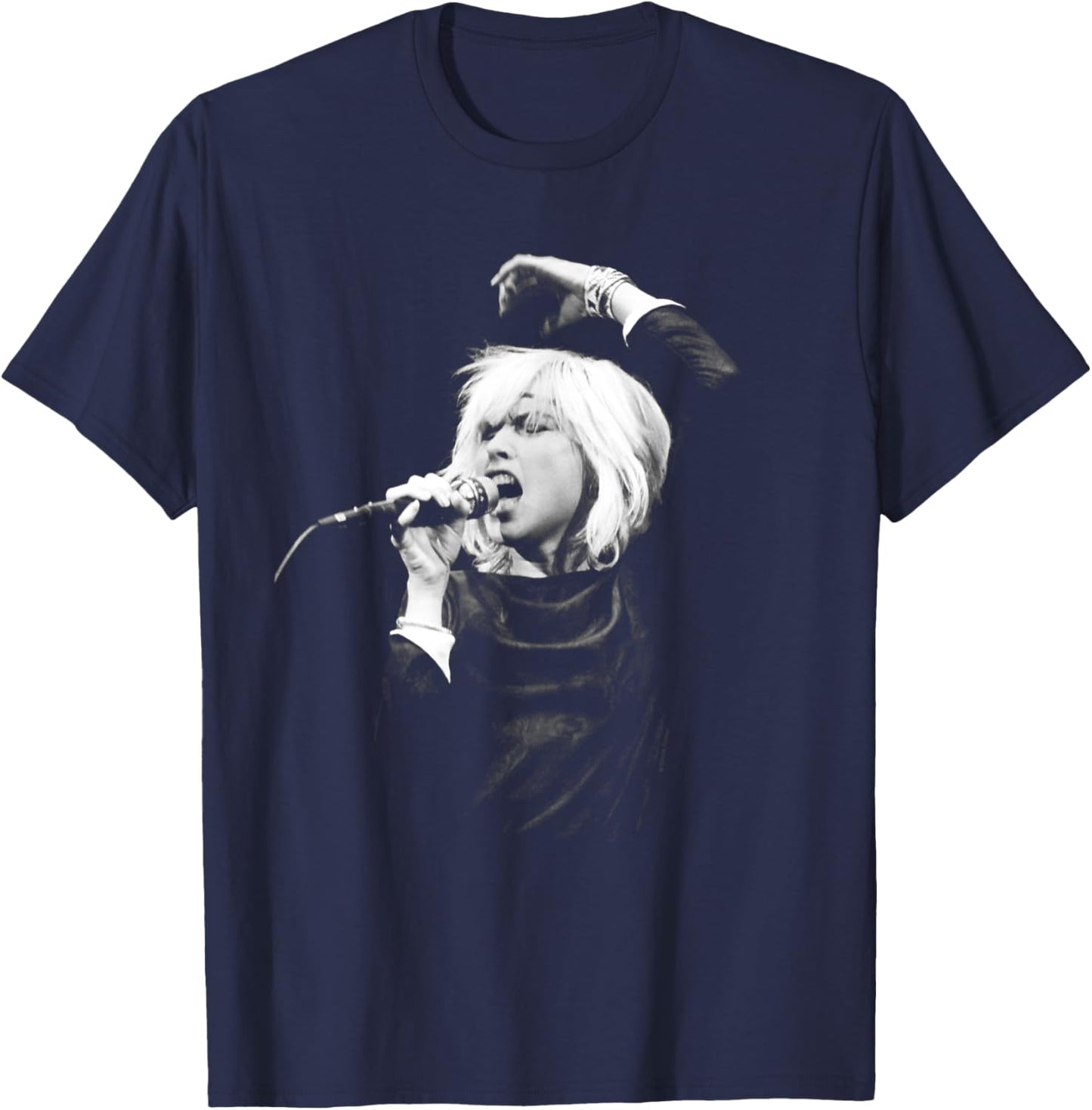 Debbie Harry Blondie Live By Simon Fowler T-Shirt - T-Shirt | Navy