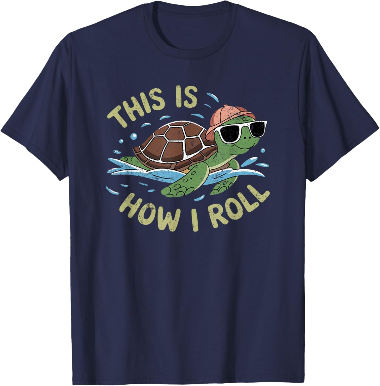 This Is How I Roll Sea Turtle Lover Kids Turtle T-Shirt - T-Shirt | Navy