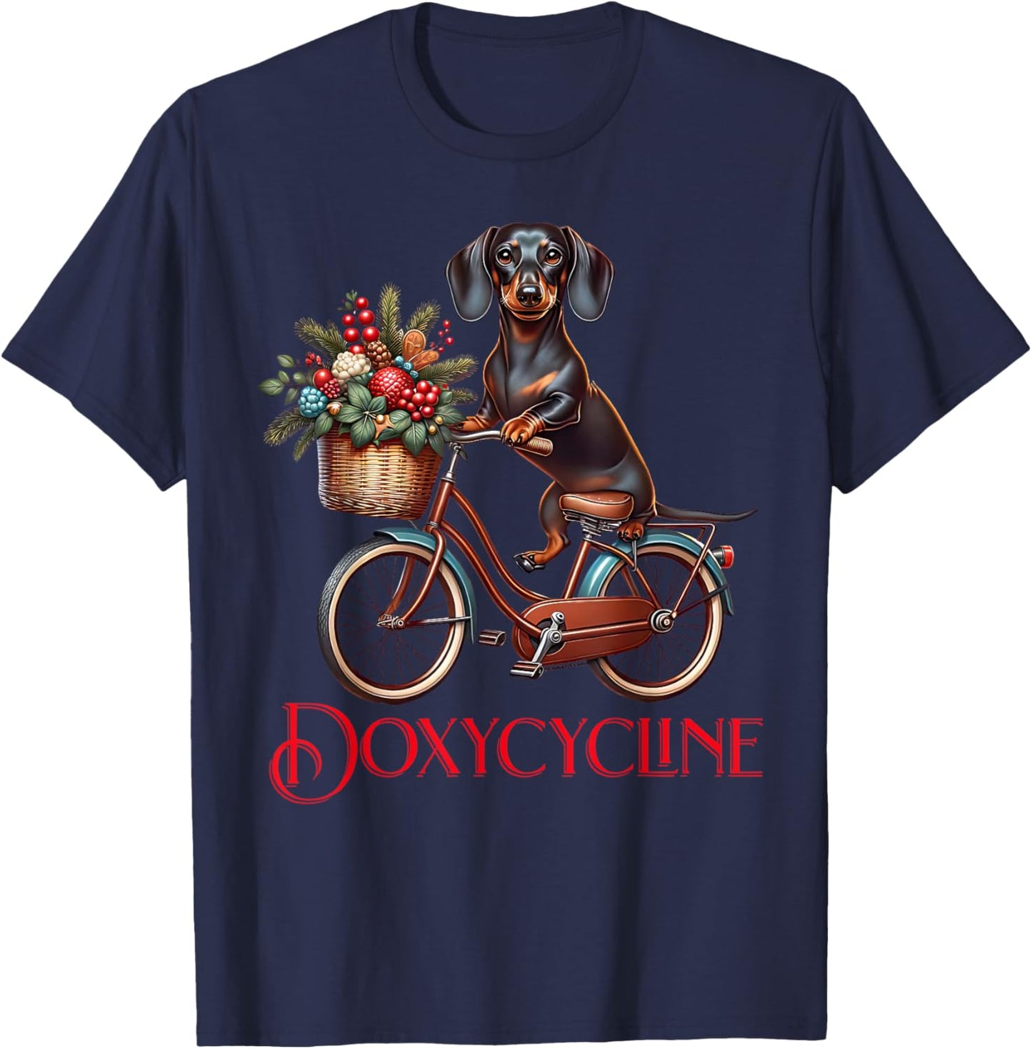 Doxycycline Pharmacy Pun Veterinary Pharmacists Christmas T-Shirt - T-Shirt | Navy