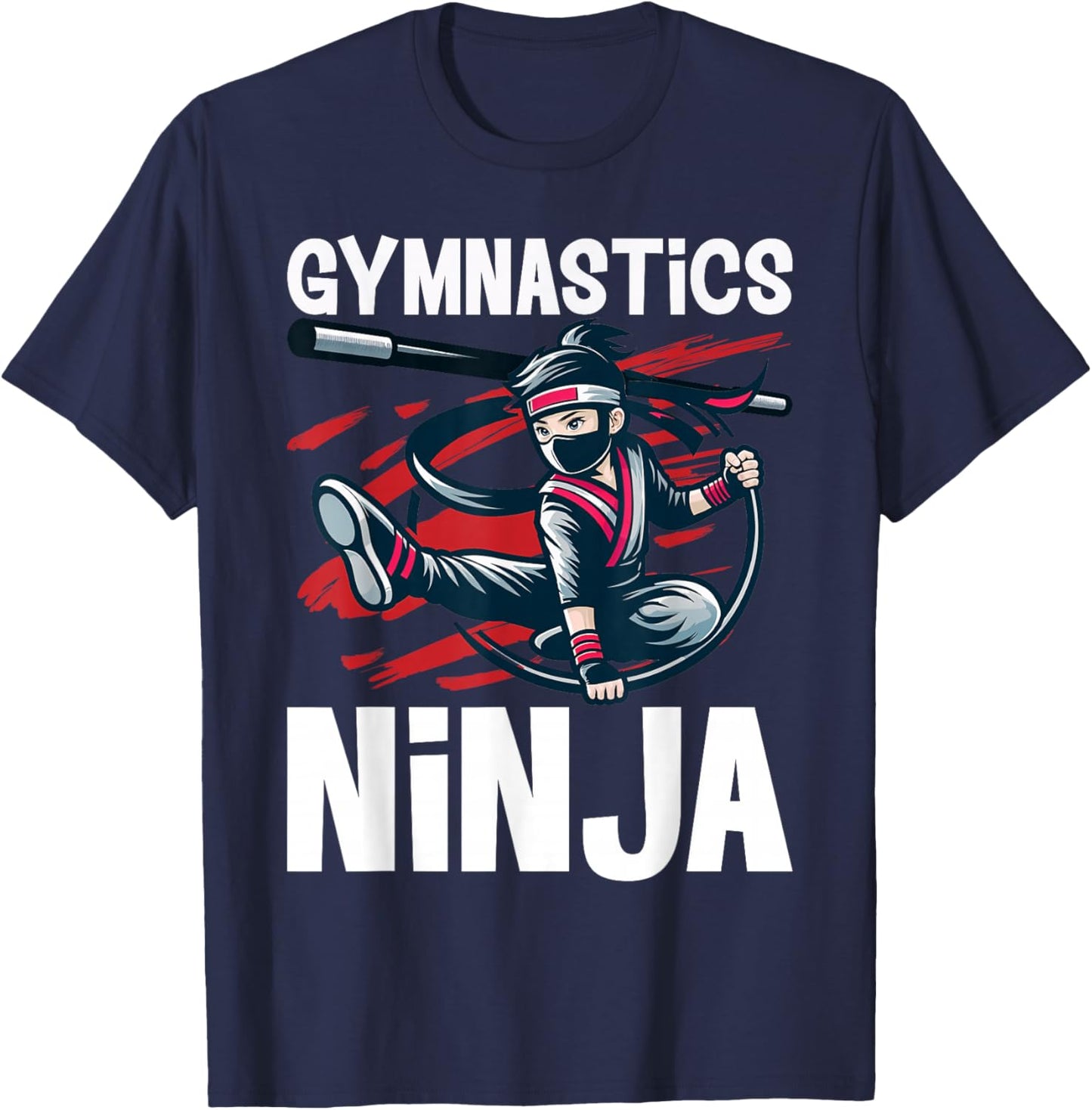 Gymnastics Ninja Boy Funny Sports T-Shirt - T-Shirt | Navy