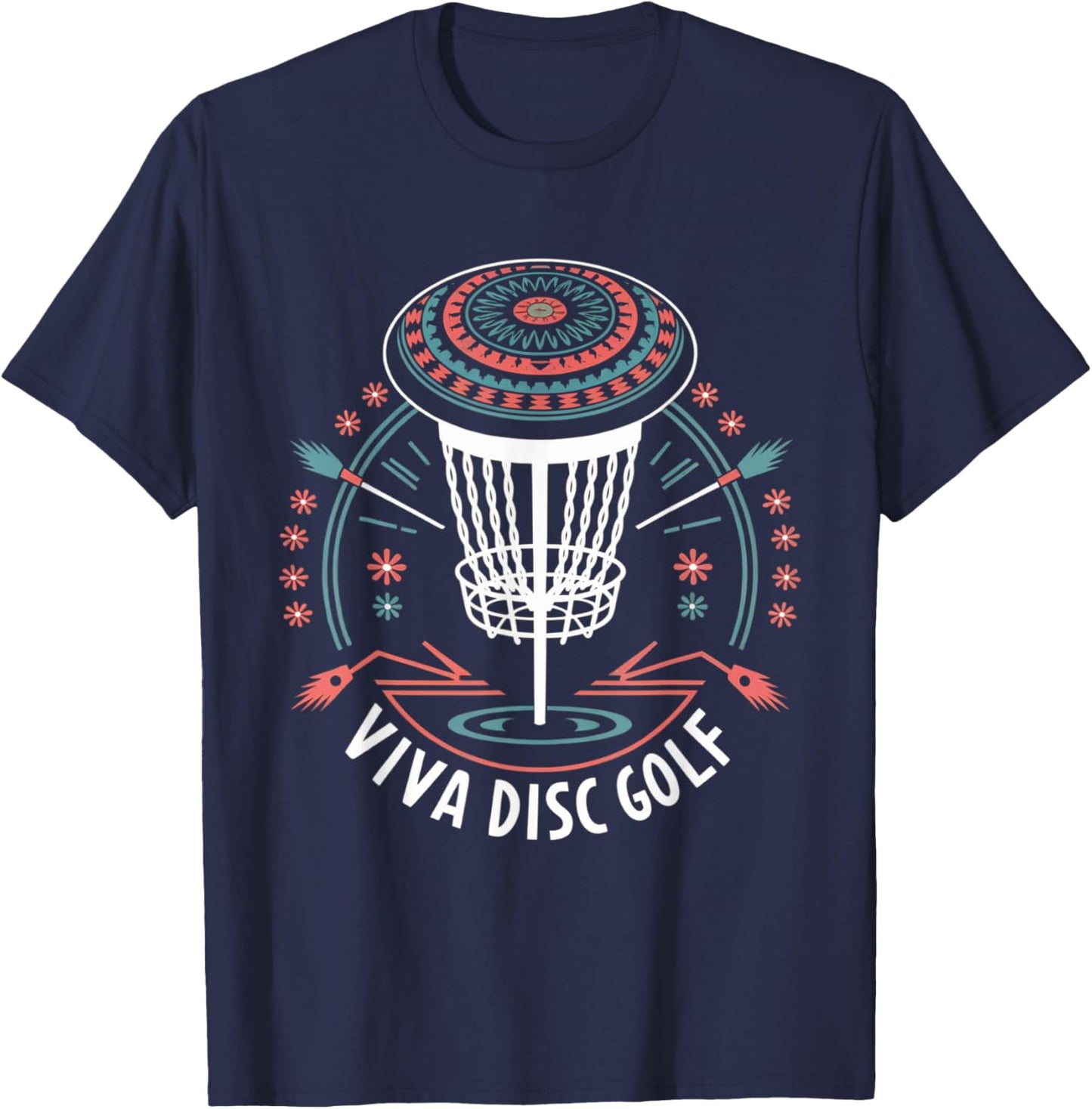 Funny Disc Golf Mexico Men Women Disc Golf Mexican Golfer T-Shirt - T-Shirt | Navy