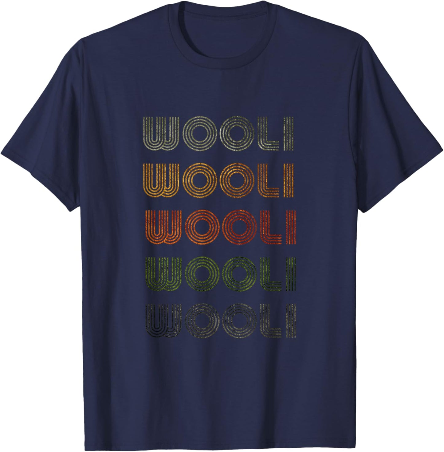 Love Heart Wooli Grunge Vintage Style Black Wooli T-Shirt - T-Shirt | Navy