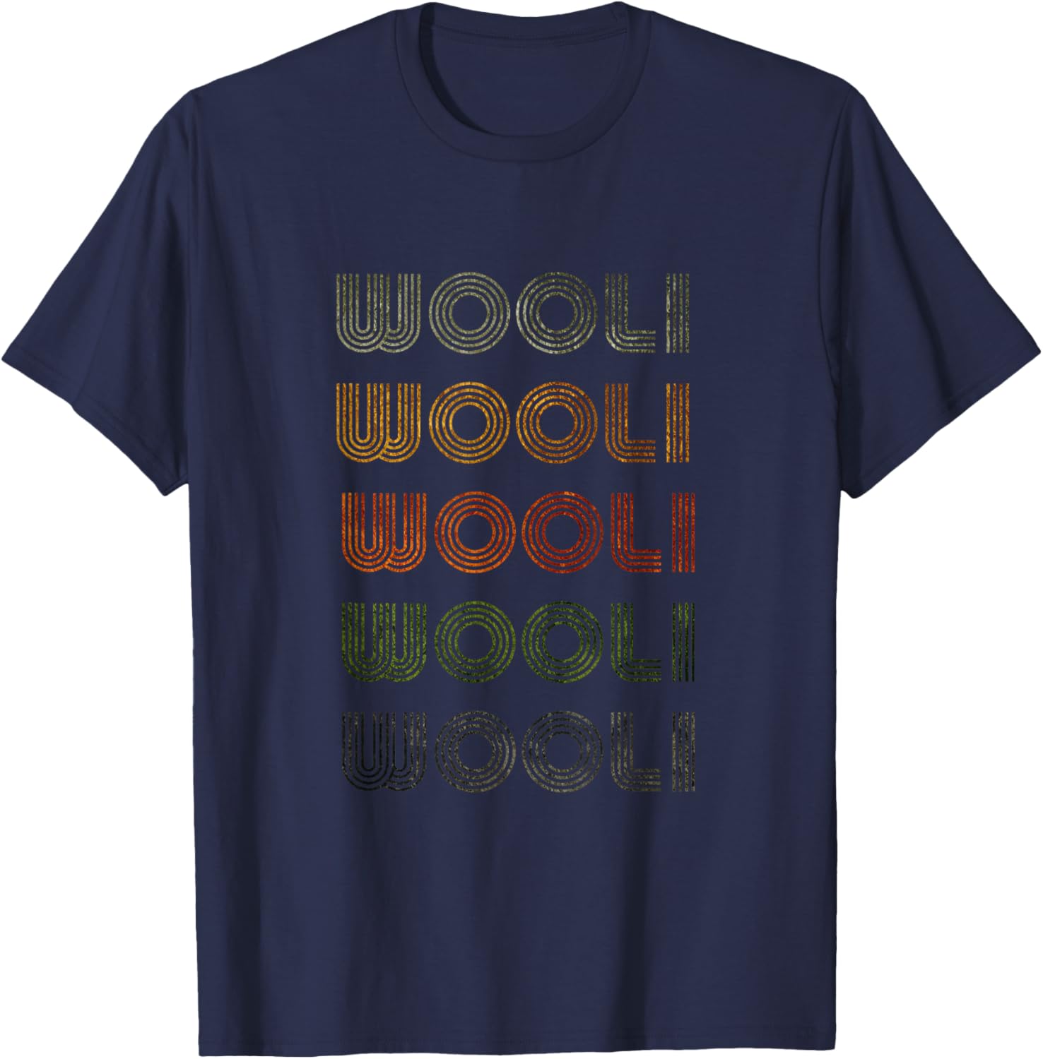Love Heart Wooli Grunge Vintage Style Black Wooli T-Shirt - T-Shirt | Navy