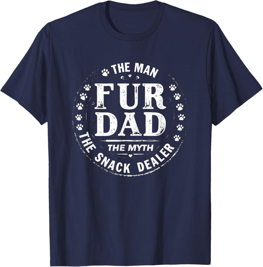 Dealer Fur Dad Funny Cat Dog Father 0CTC0M T-Shirt - T-Shirt | Navy