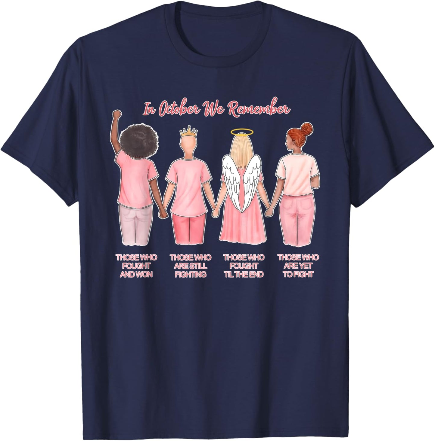 In October We Remember Those Who Fought And Won Women Girls T-Shirt - T-Shirt | Navy