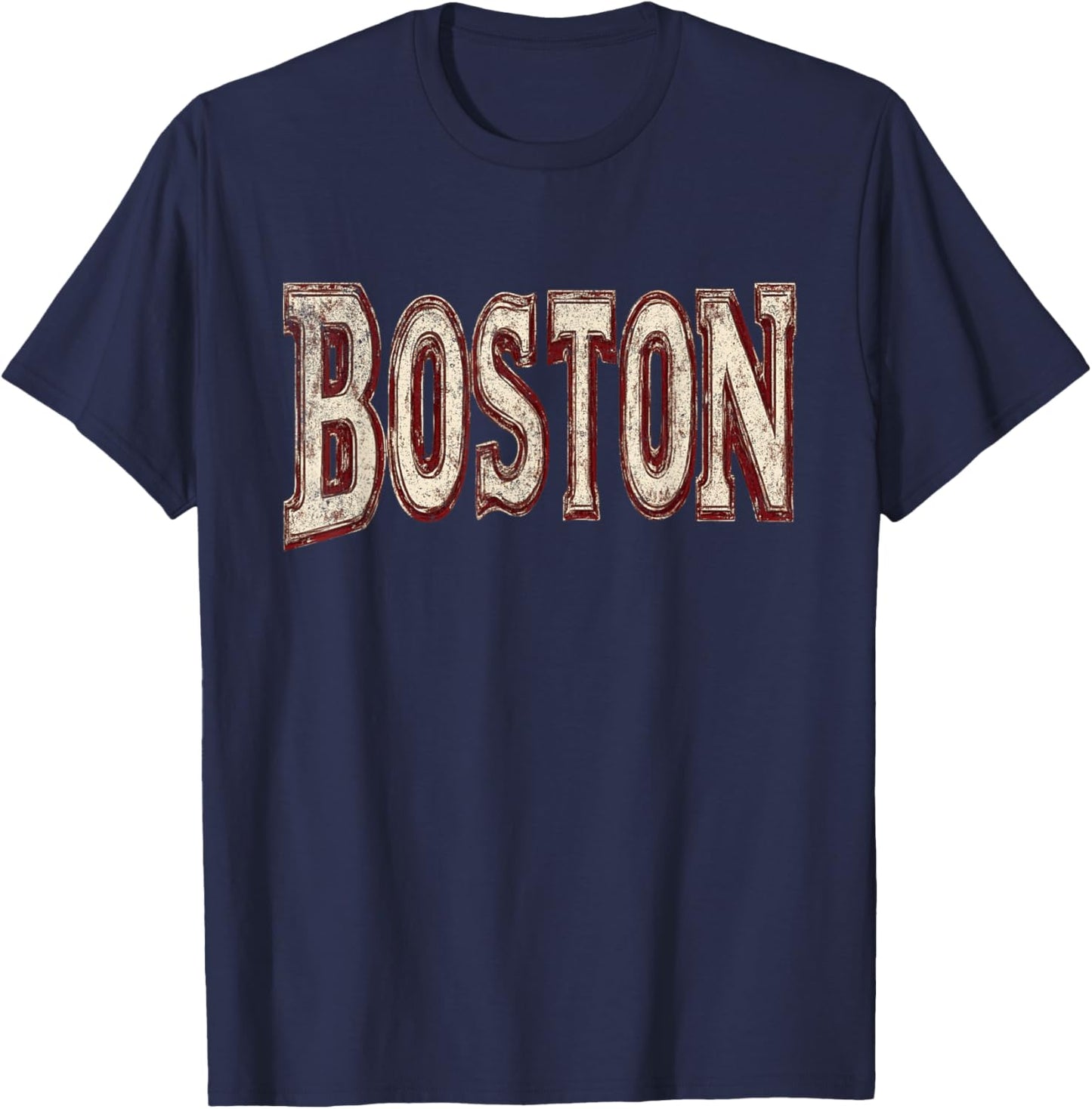 Boston Vintage Retro T-Shirt - T-Shirt | Navy